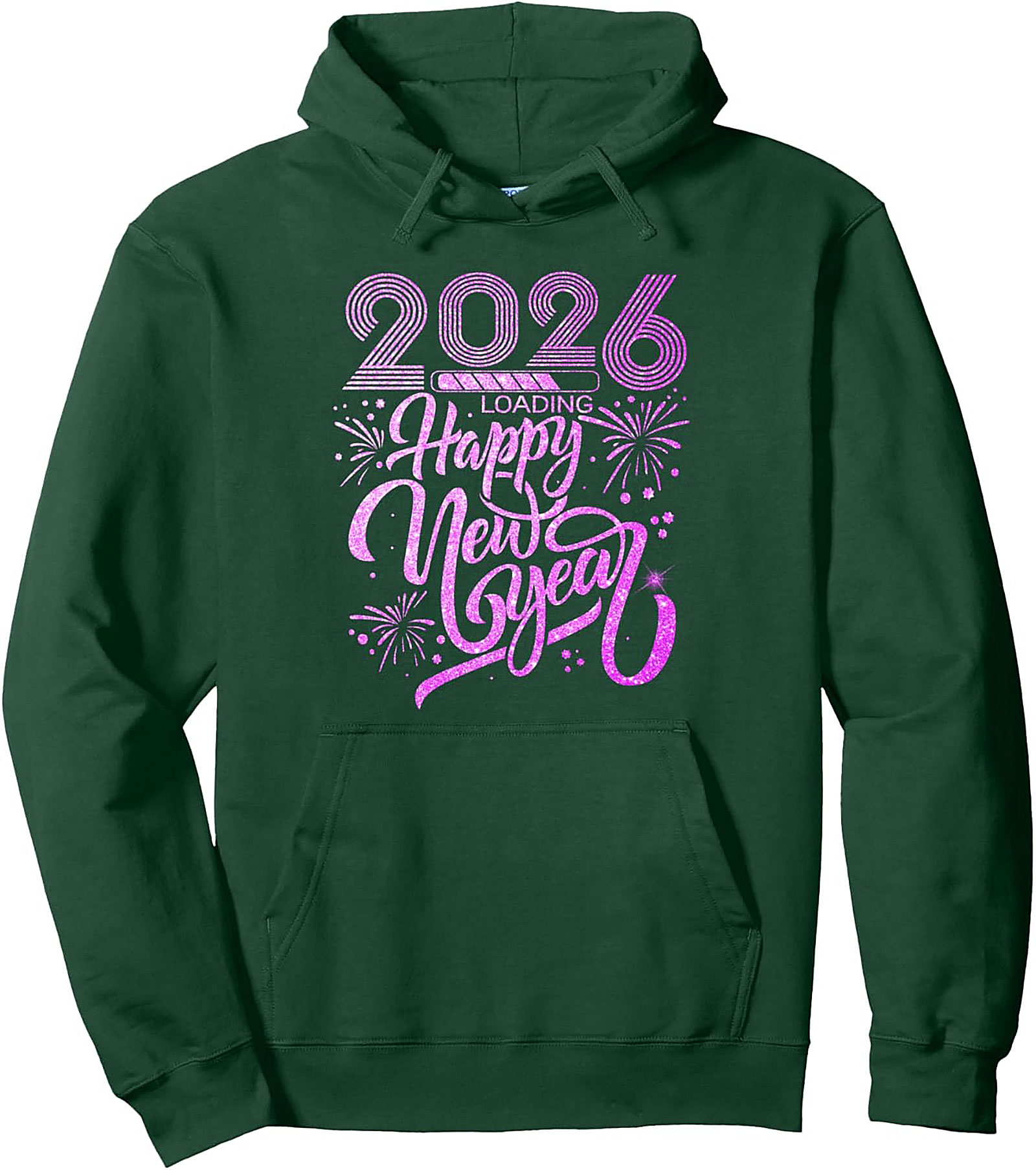 New Year 2026 Graphic Hoodie Loading Celebration Pullover