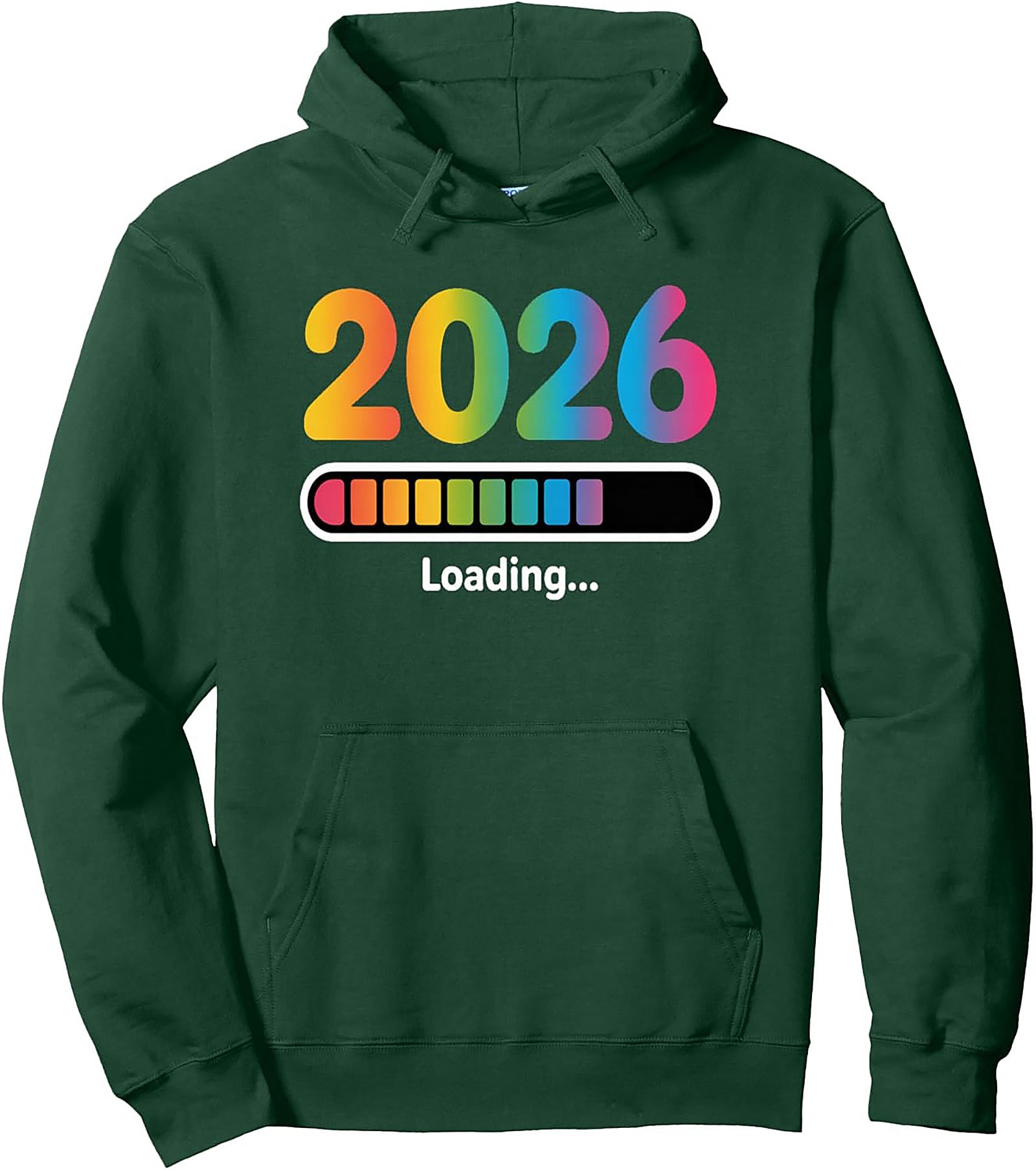 2026 Loading Rainbow Graphic Hoodie Future is Bright
