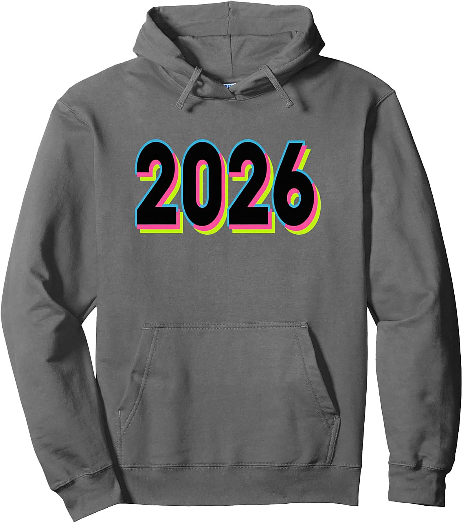 Class of 2026 Pullover Hoodie Retro Neon Graduation Gear