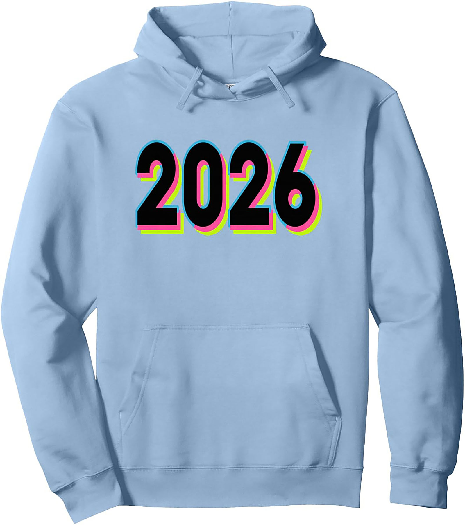 Class of 2026 Pullover Hoodie Retro Neon Graduation Gear