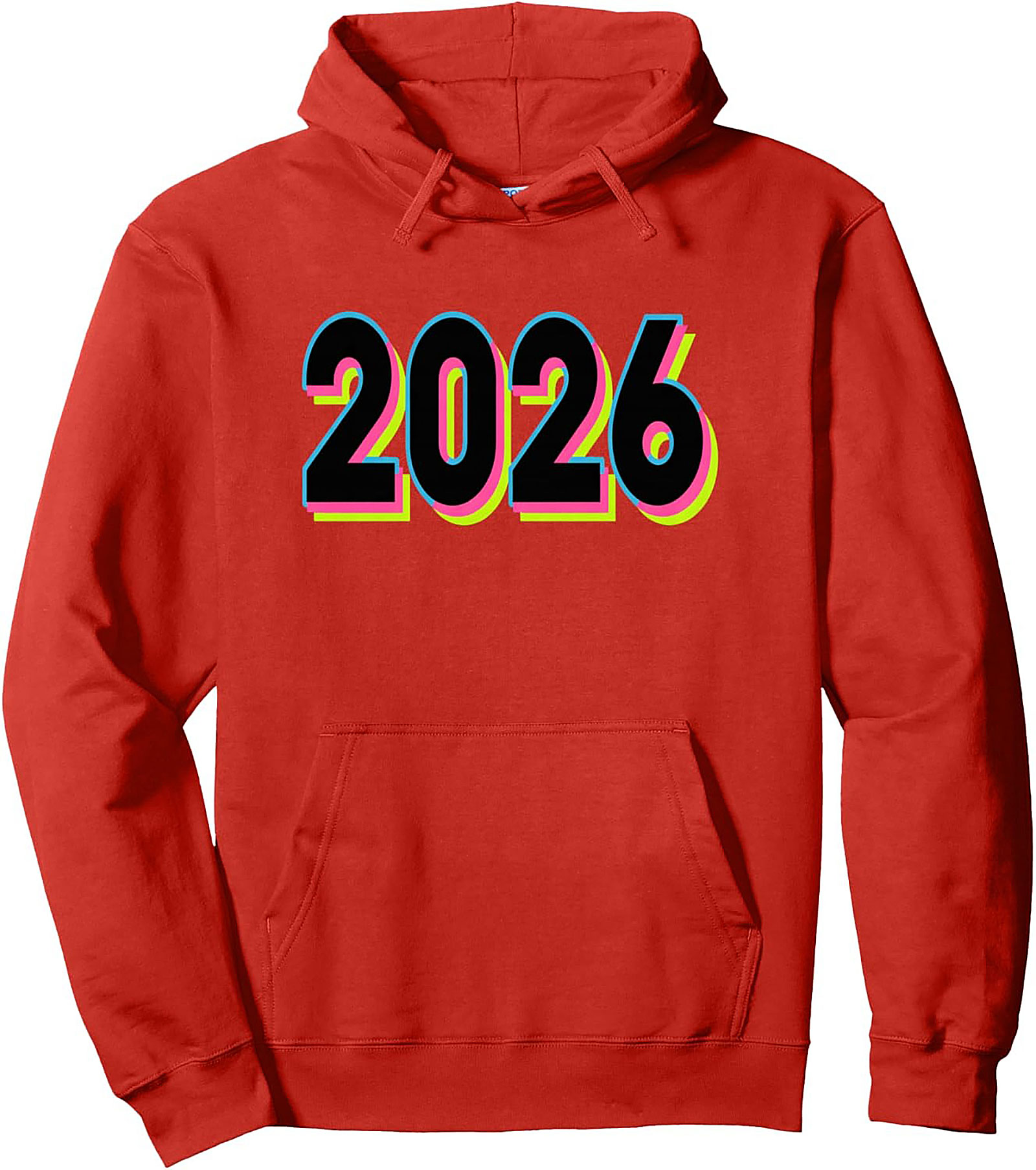 Class of 2026 Pullover Hoodie Retro Neon Graduation Gear