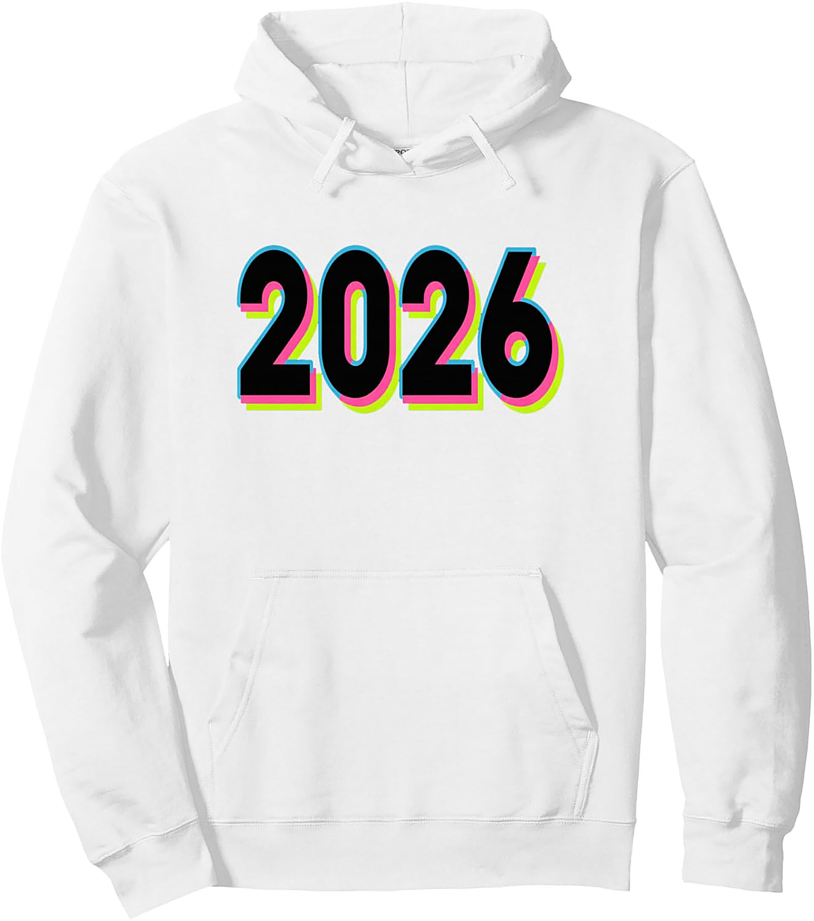 Class of 2026 Pullover Hoodie Retro Neon Graduation Gear