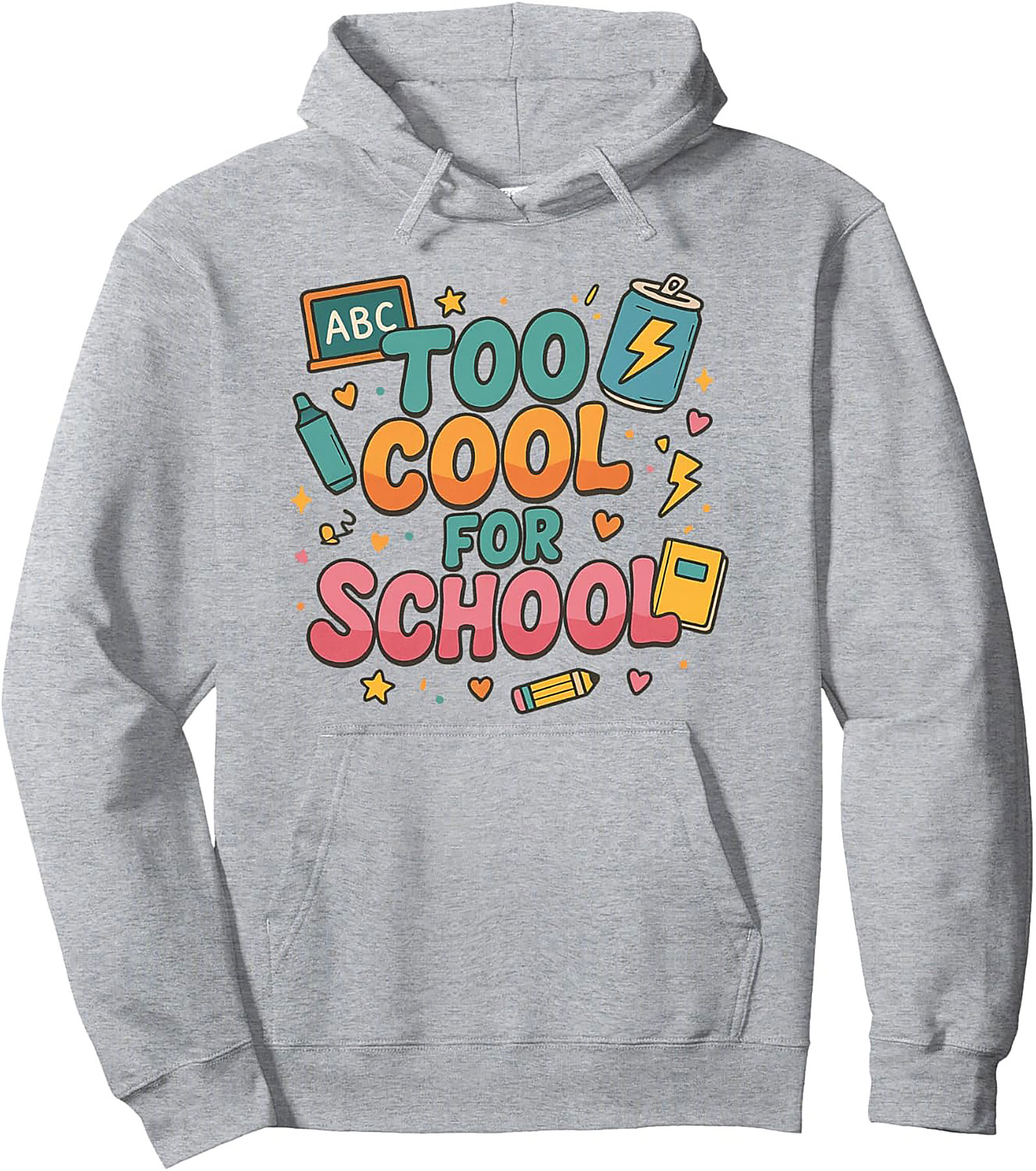 Too Cool For School Graphic Hoodie | Retro Back to School Pullover