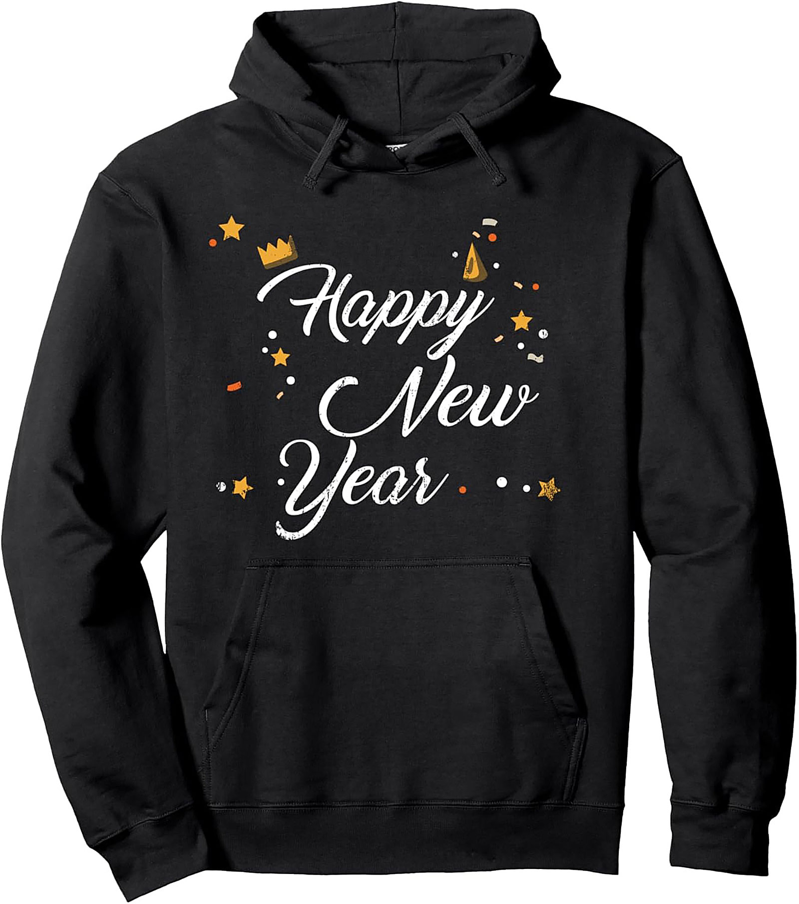 Happy New Year Graphic Hoodie Cozy Pullover Gift Idea