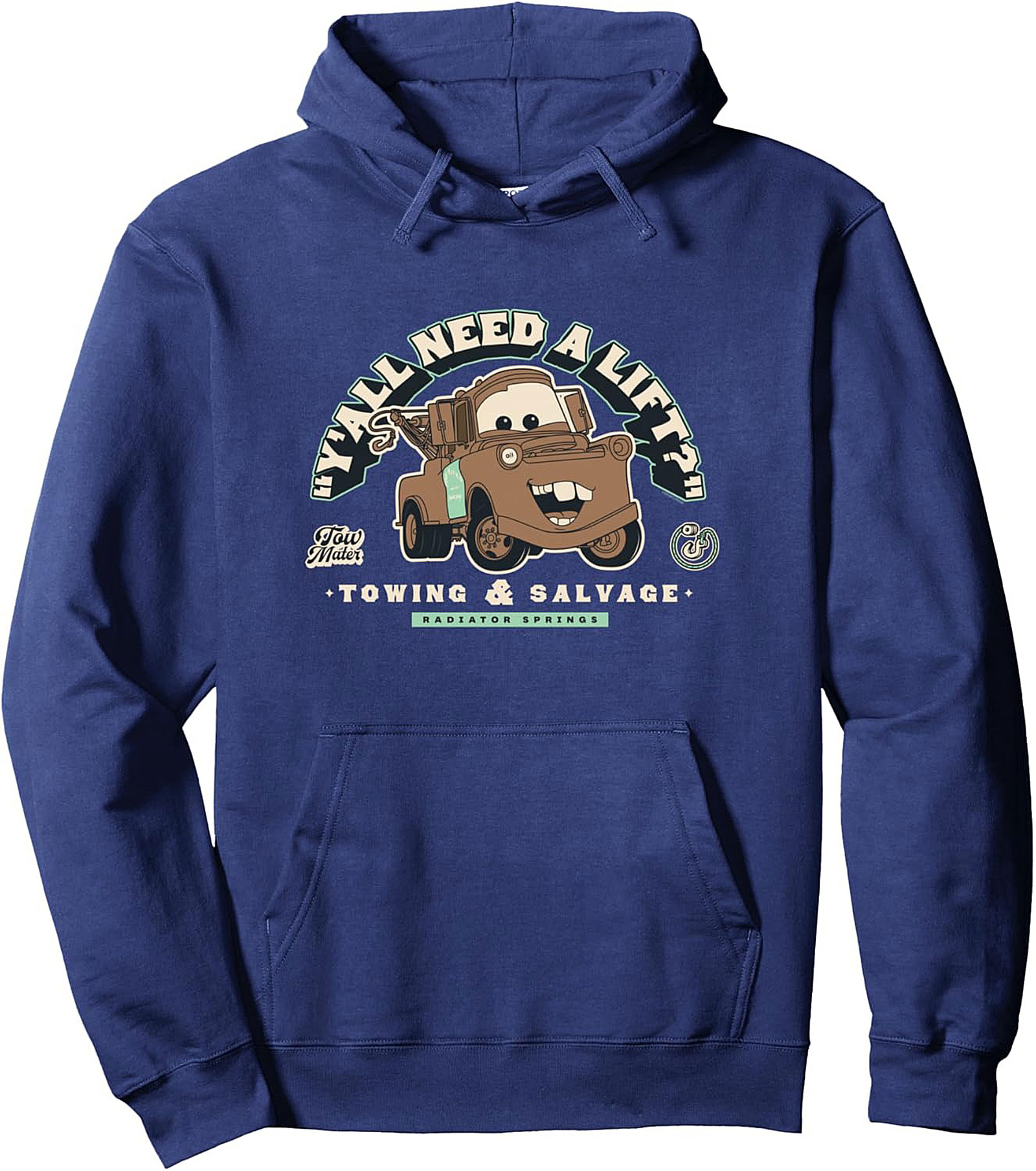 Tow Mater Graphic Hoodie Radiator Springs Pullover