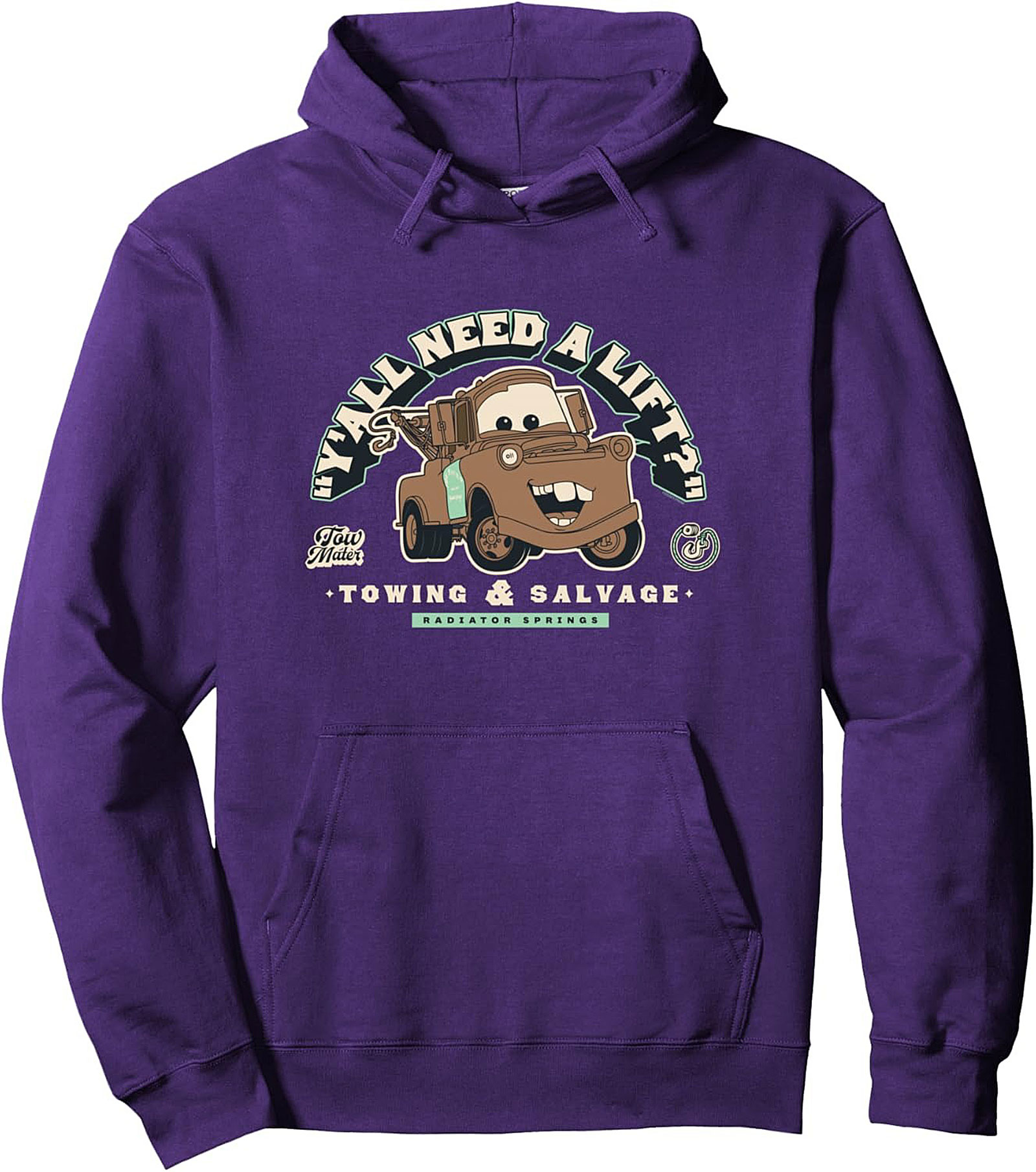 Tow Mater Graphic Hoodie Radiator Springs Pullover