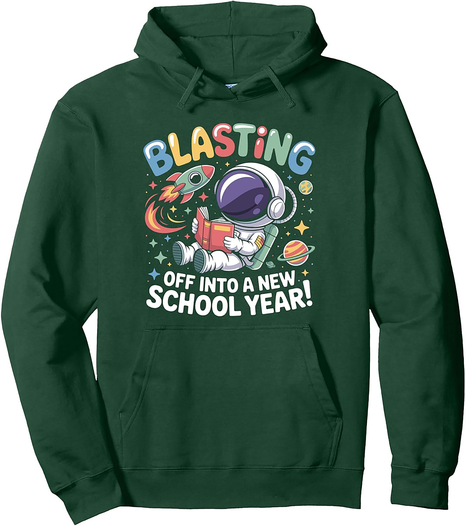 Blasting Off Into A New School Year Back to School Graphic Hoodie