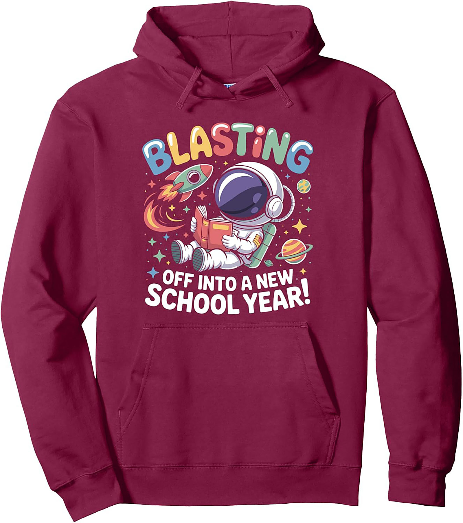 Blasting Off Into A New School Year Back to School Graphic Hoodie