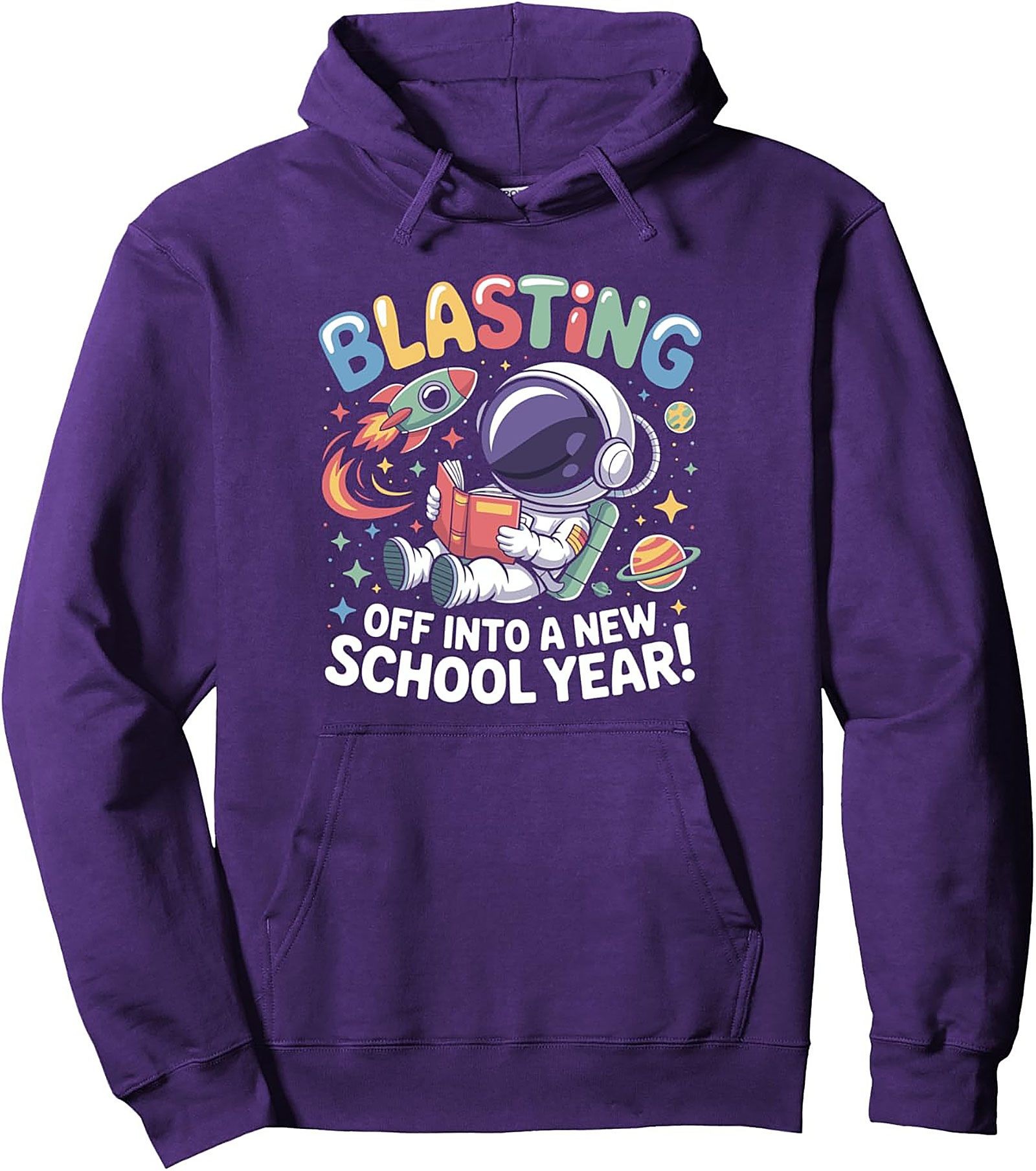 Blasting Off Into A New School Year Back to School Graphic Hoodie
