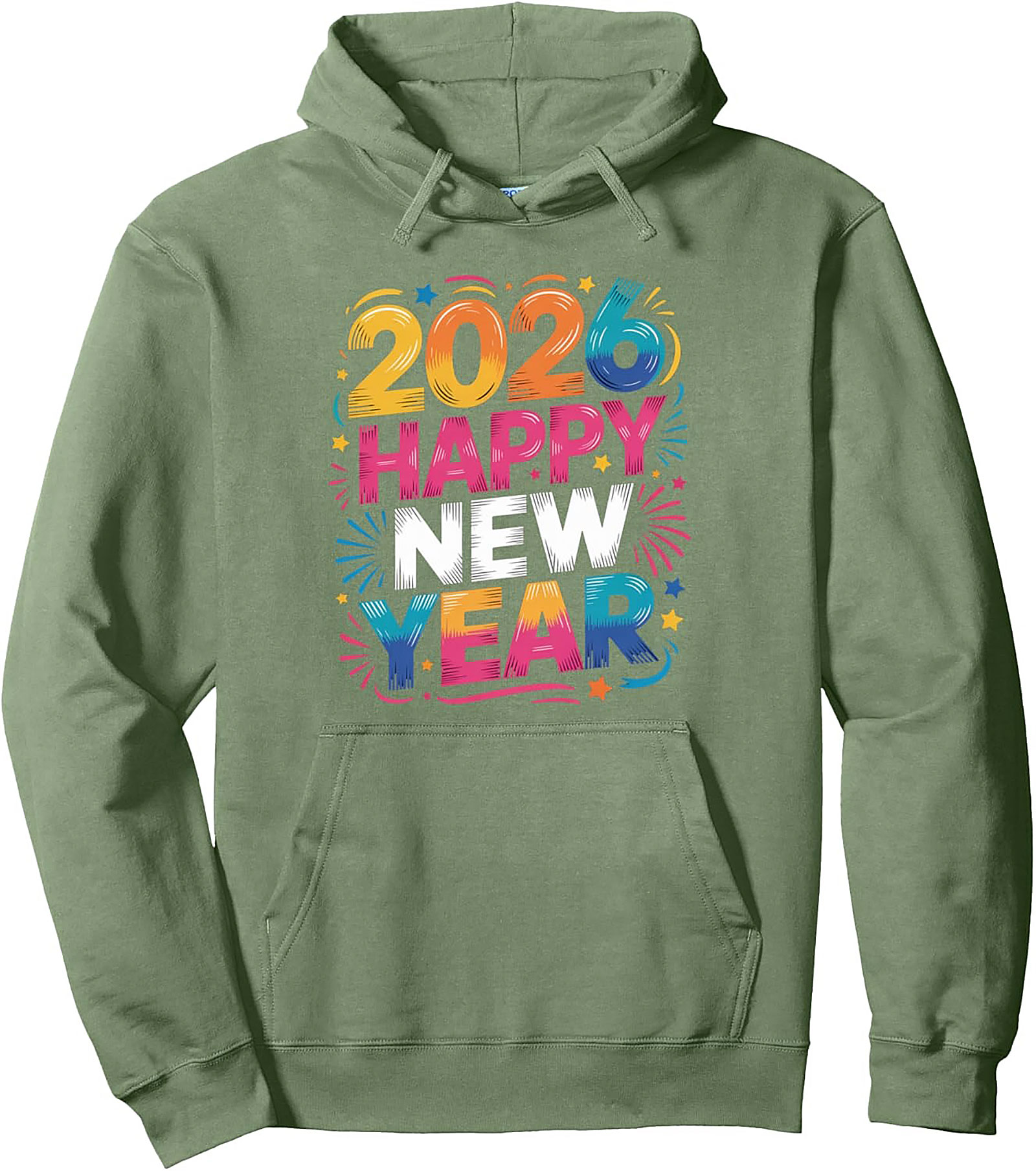 Happy New Year 2026 Pullover Hoodie Festive Gift