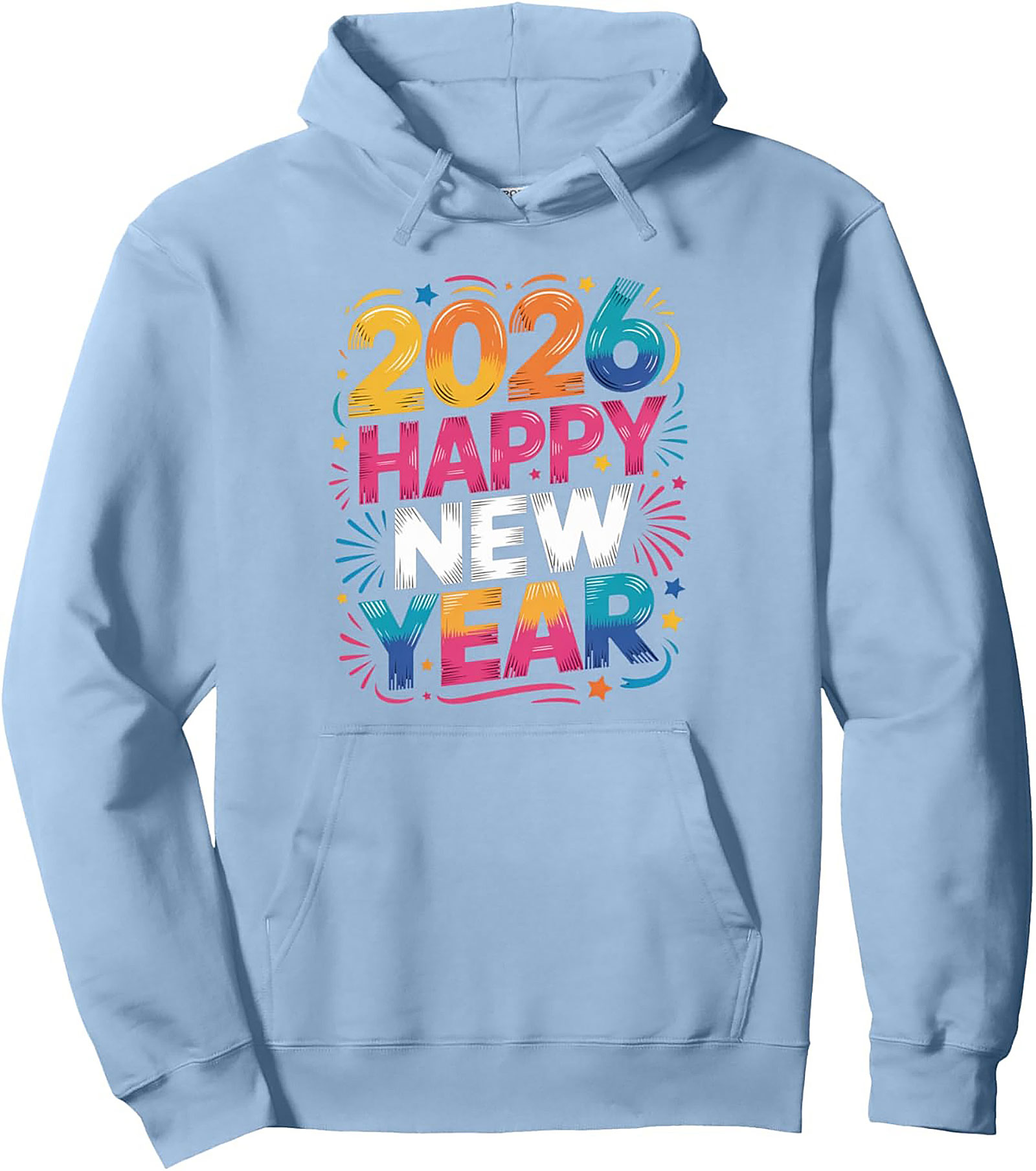Happy New Year 2026 Pullover Hoodie Festive Gift