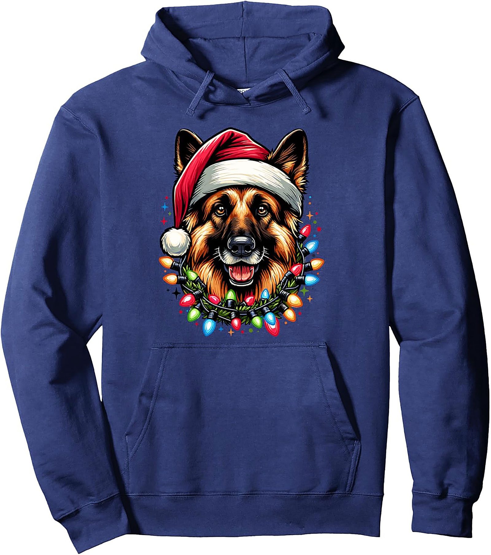 German Shepherd Christmas Pullover Hoodie 