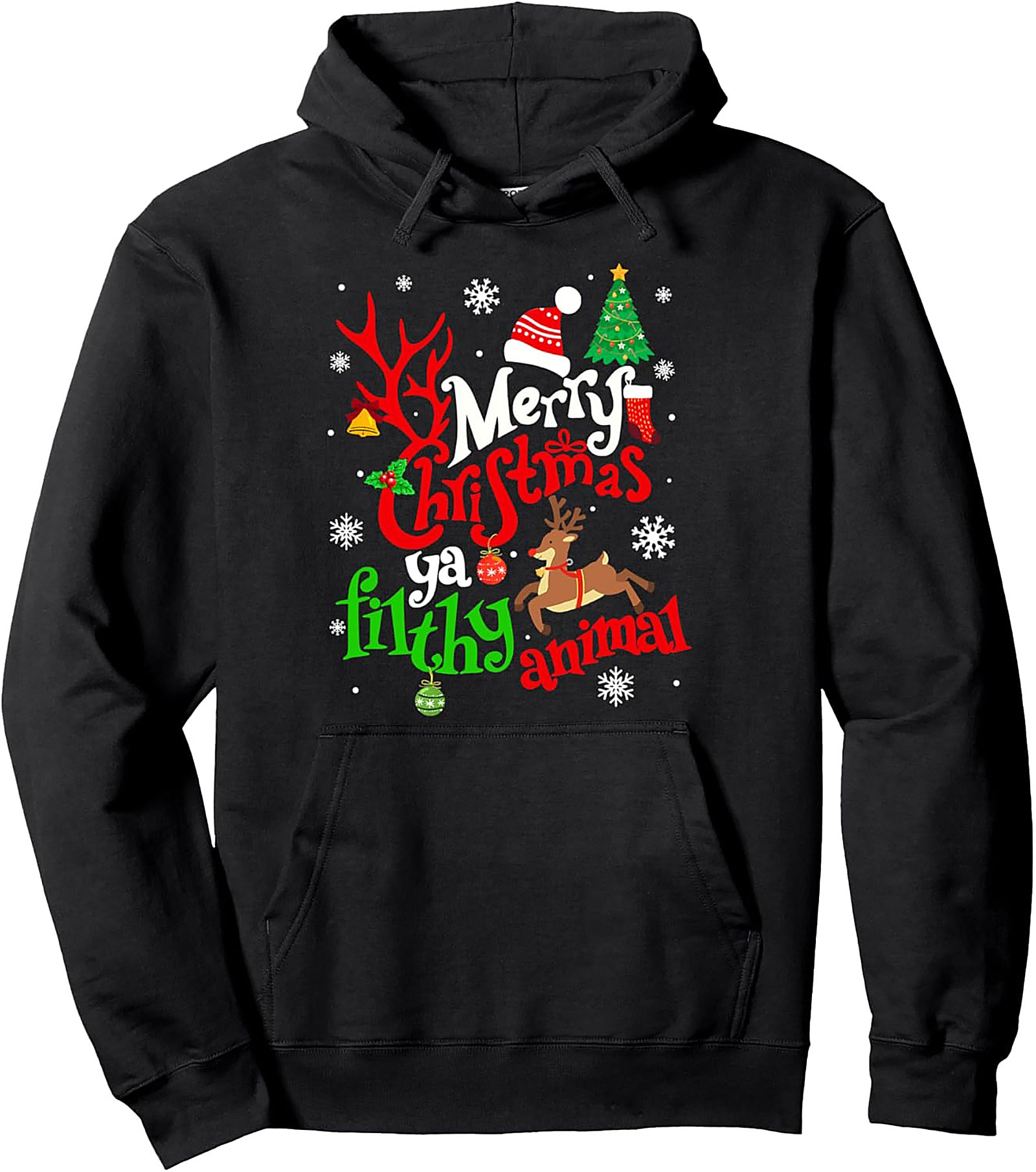 Filthy Animal Christmas Pullover Hoodie Funny Holiday Gift