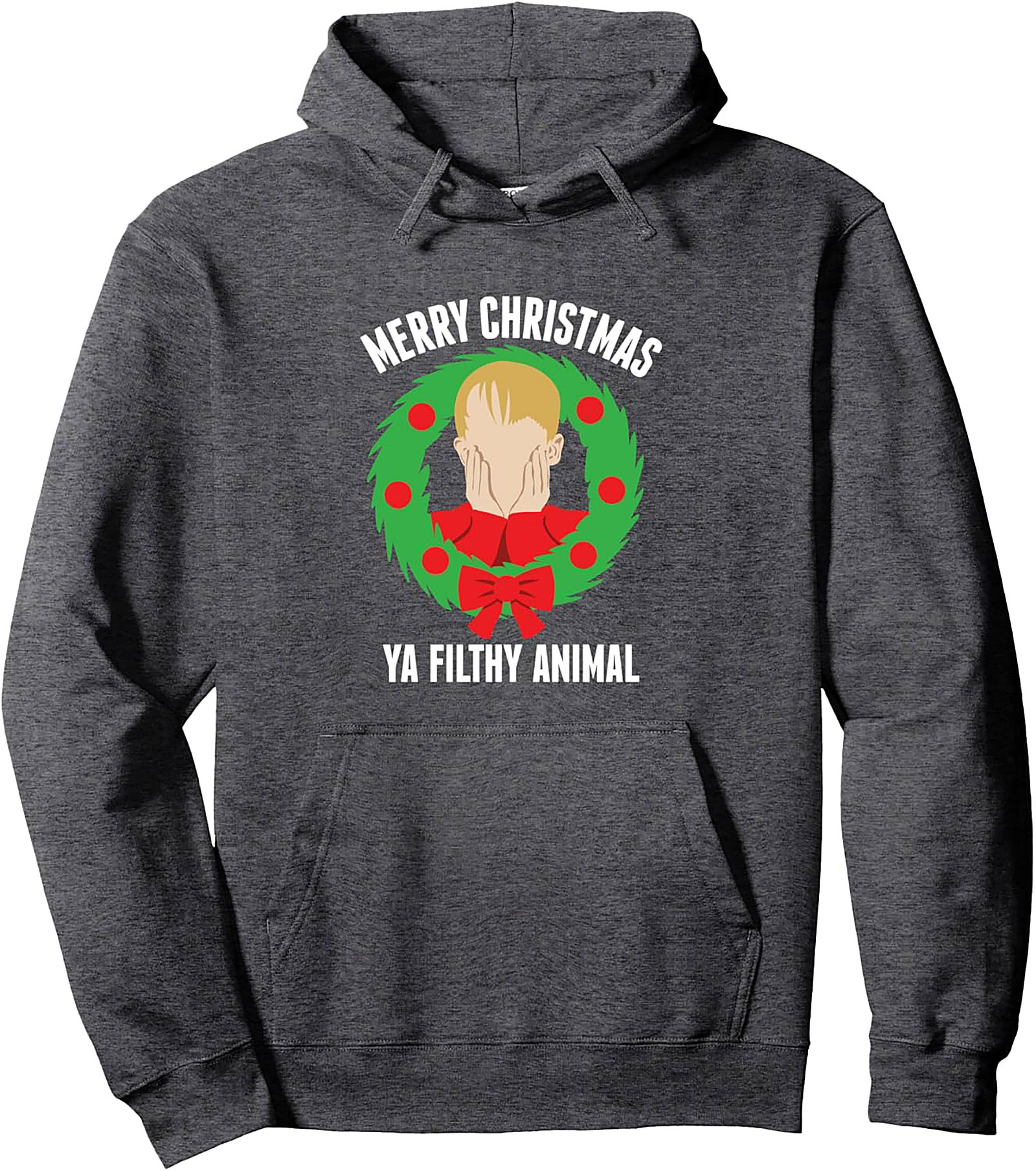 Ya Filthy Animal Christmas Graphic Hoodie Home Alone Pullover