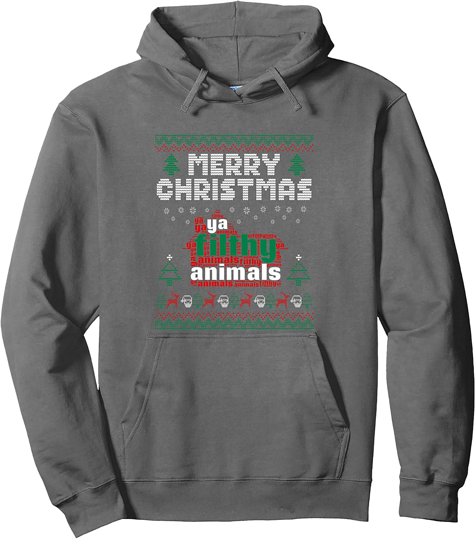 Filthy Animals Ugly Christmas Pullover Hoodie Funny