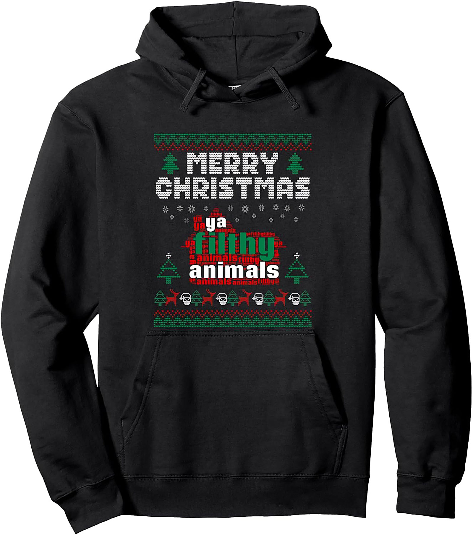 Filthy Animals Ugly Christmas Pullover Hoodie Funny