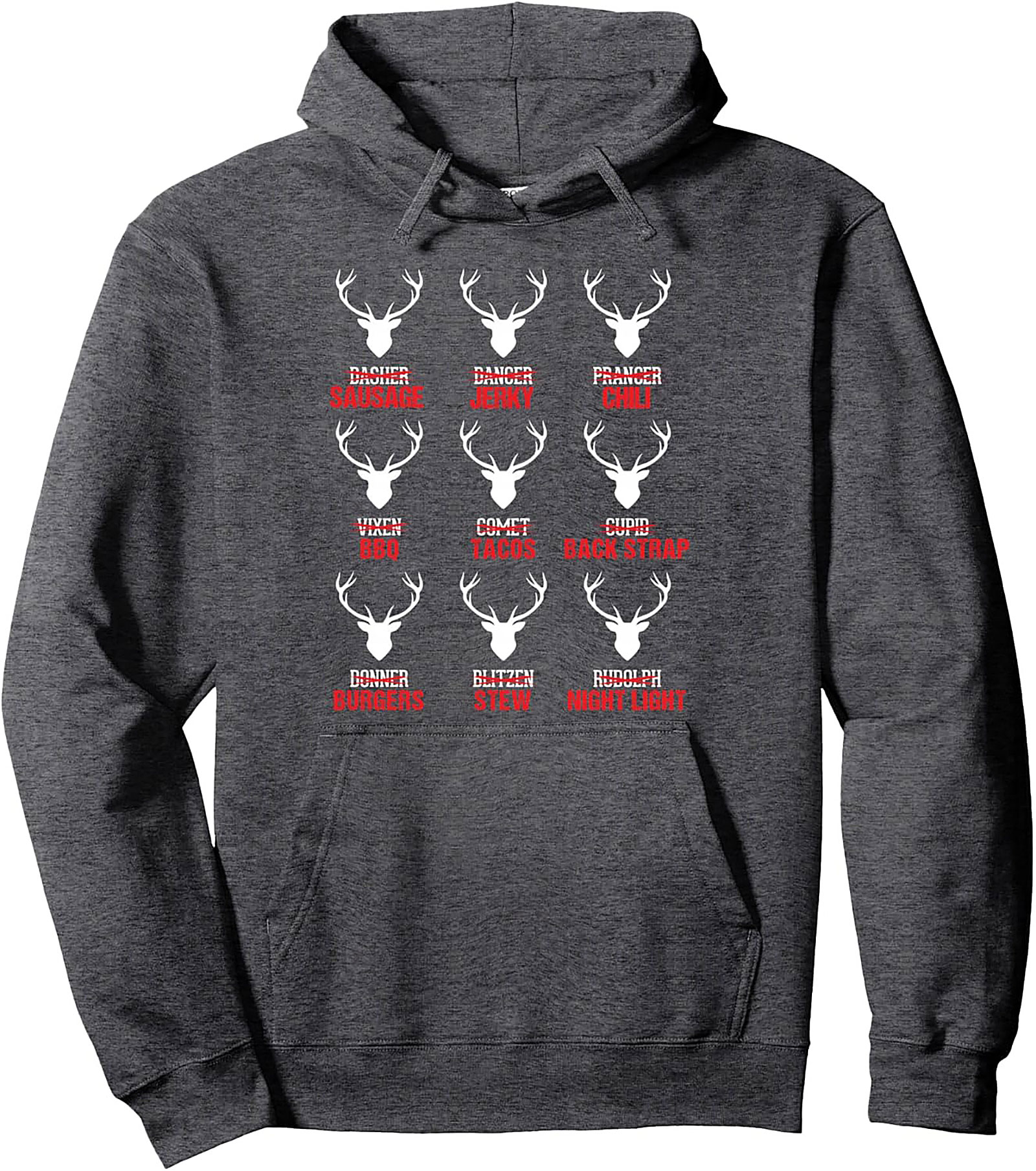 Carnivore Reindeer Graphic Hoodie Funny Hunting Pullover
