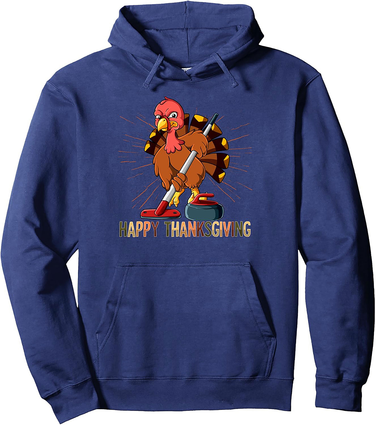 Turkey Curling Pullover Hoodie | Funny Thanksgiving Gift