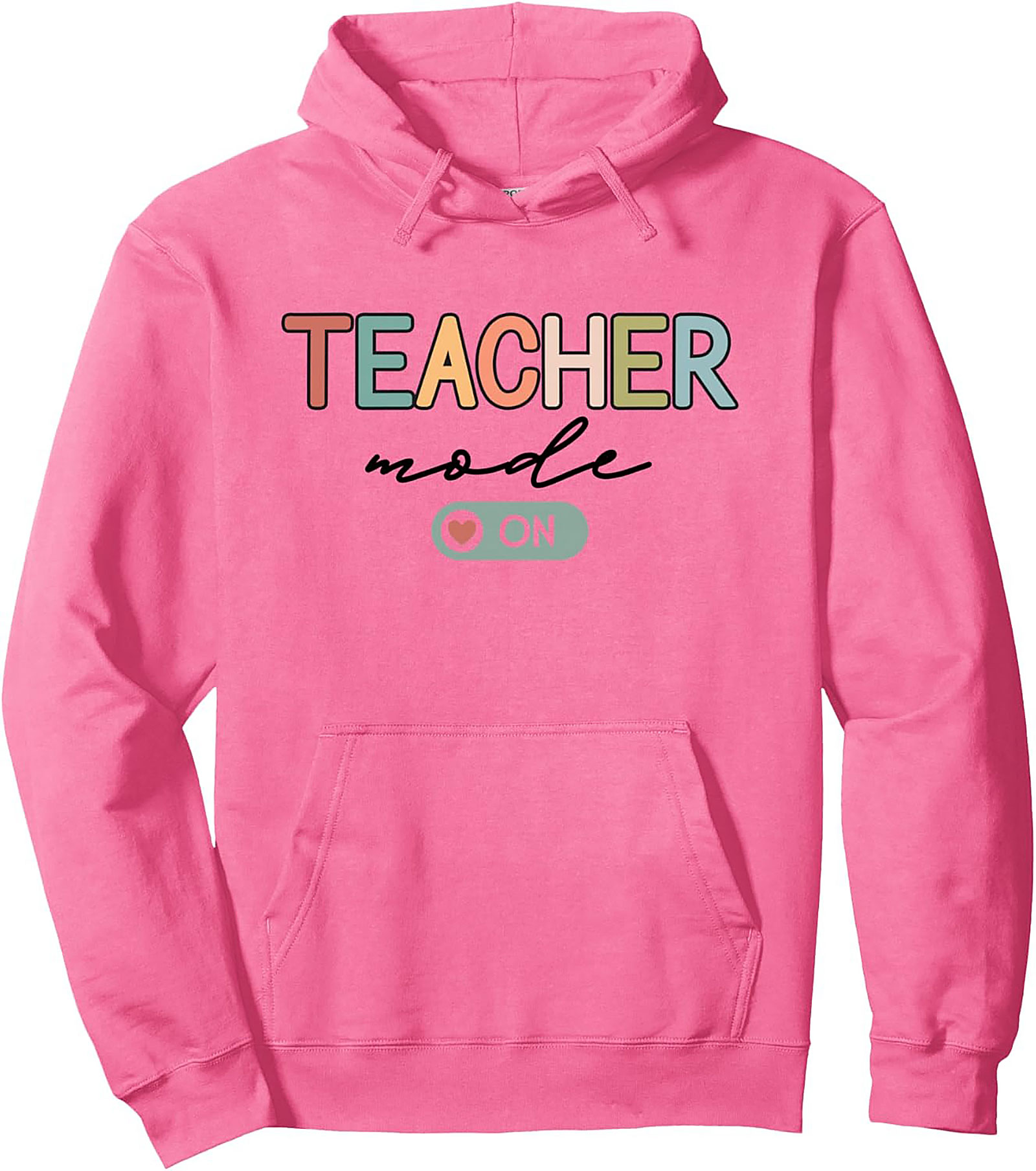 Teacher Mode On Pullover Hoodie | Retro Educator Graphic Hoodie
