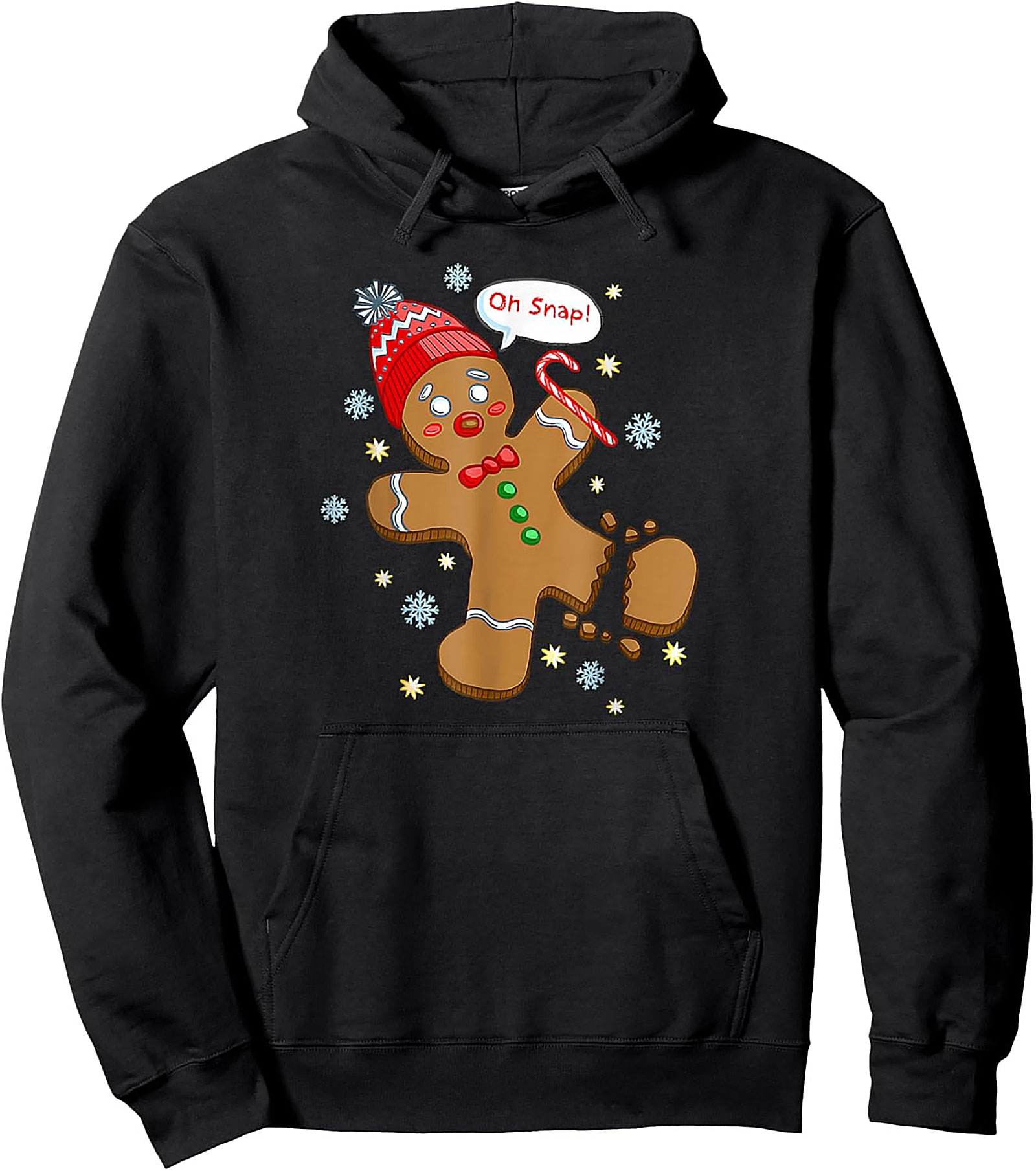 Oh Snap! Funny Gingerbread Man Pullover Hoodie Xmas Gift