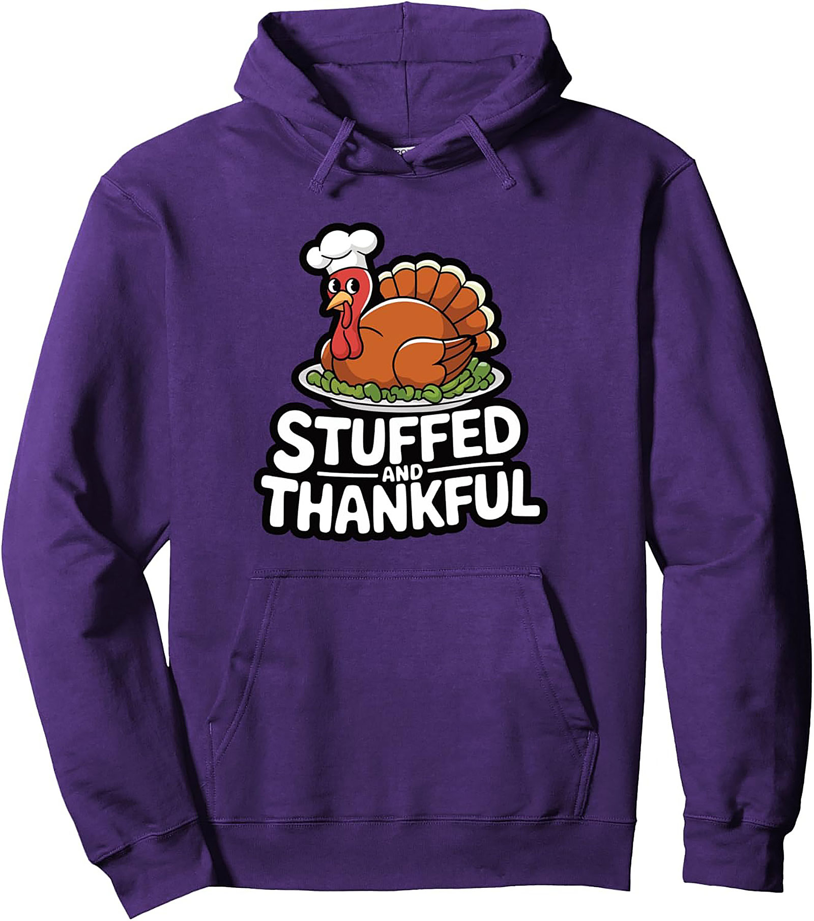 Stuffed and Thankful Thanksgiving Graphic Hoodie