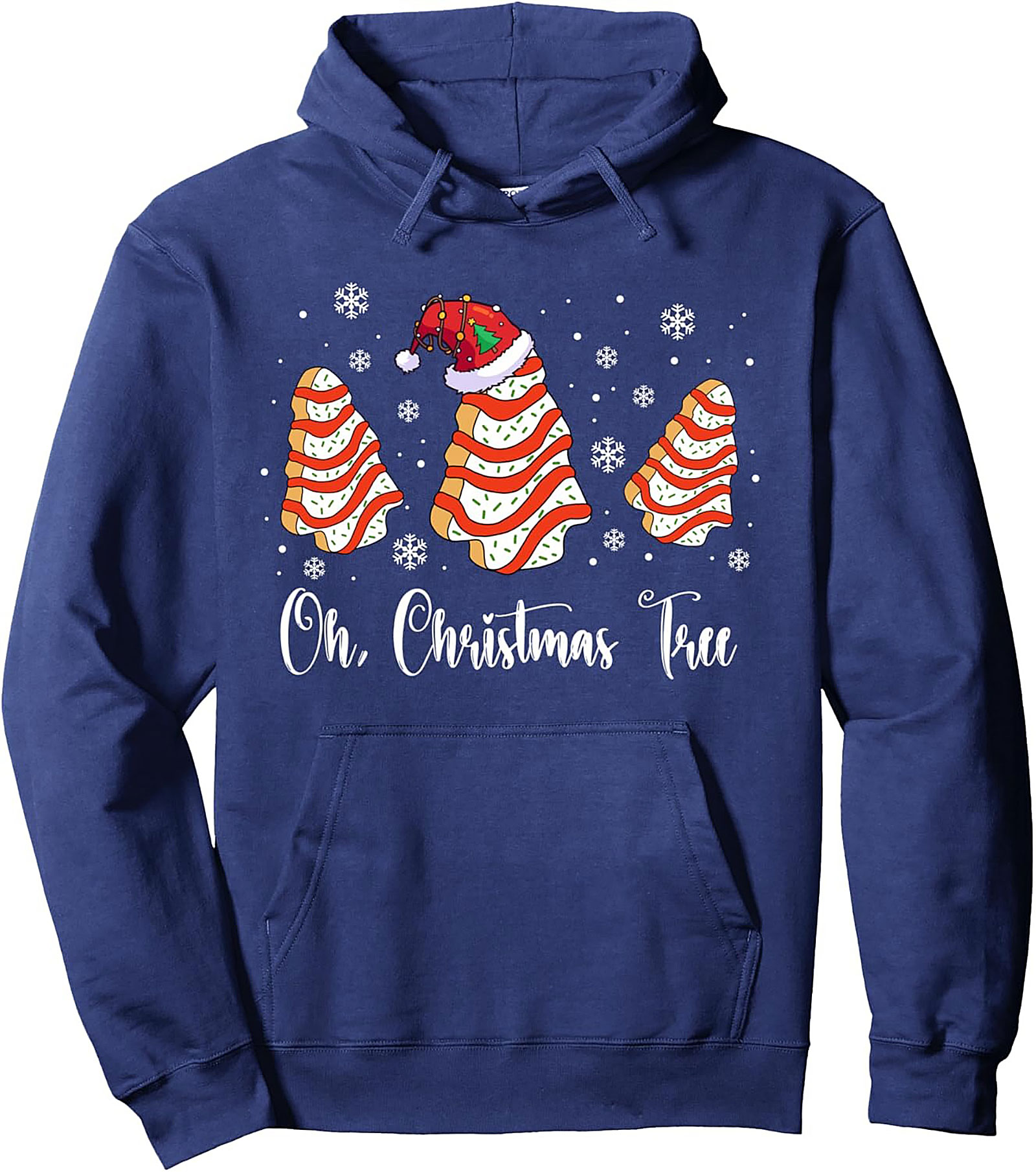 Funny Cookie Christmas Tree Graphic Pullover Hoodie