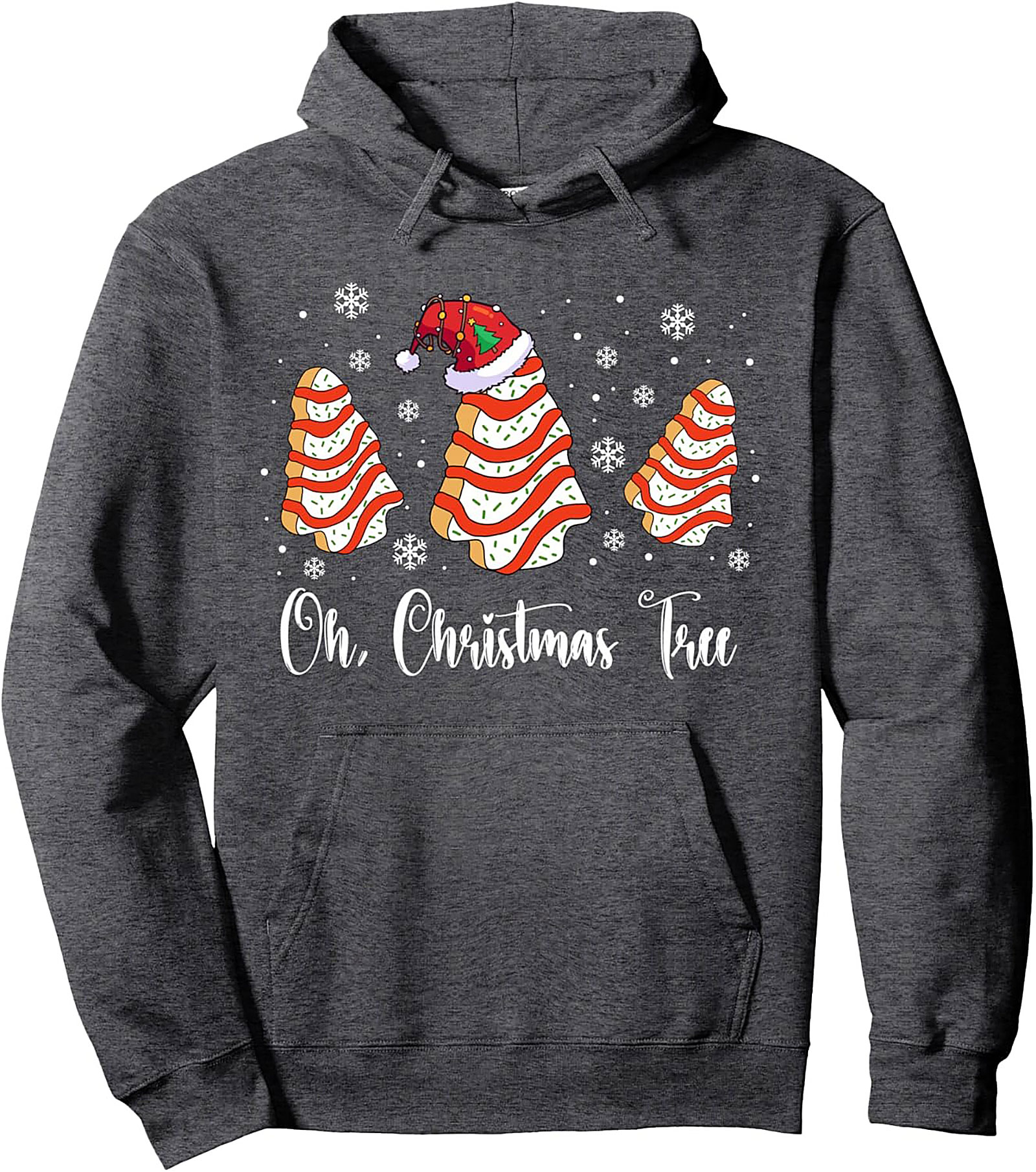 Funny Cookie Christmas Tree Graphic Pullover Hoodie
