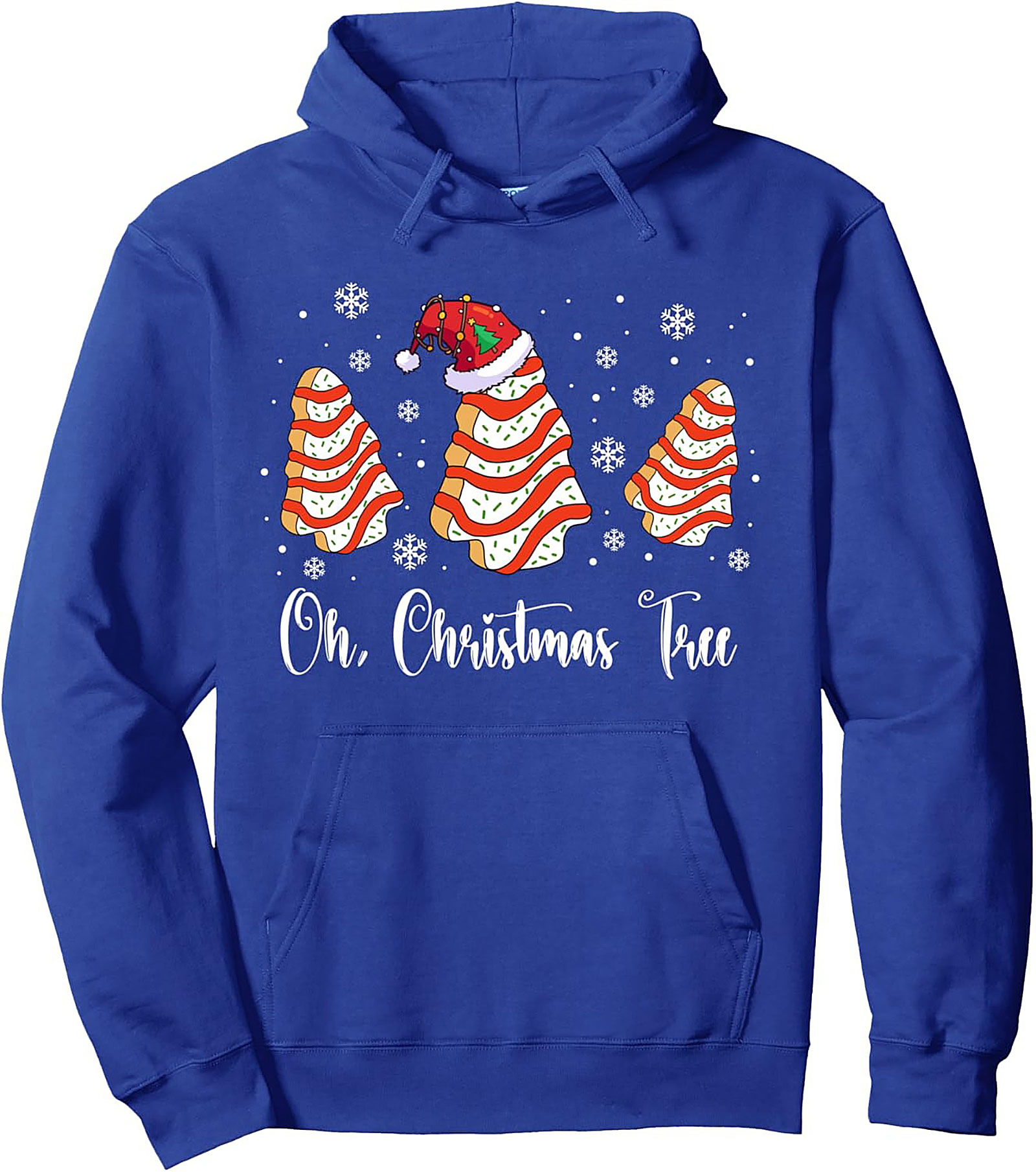 Funny Cookie Christmas Tree Graphic Pullover Hoodie