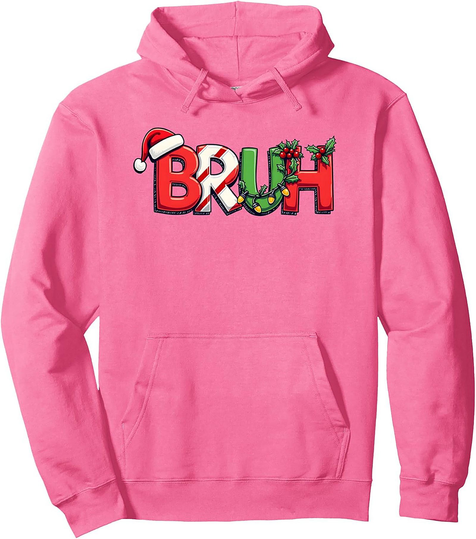 Funny Christmas Bruh Hoodie Holiday Pullover Gift