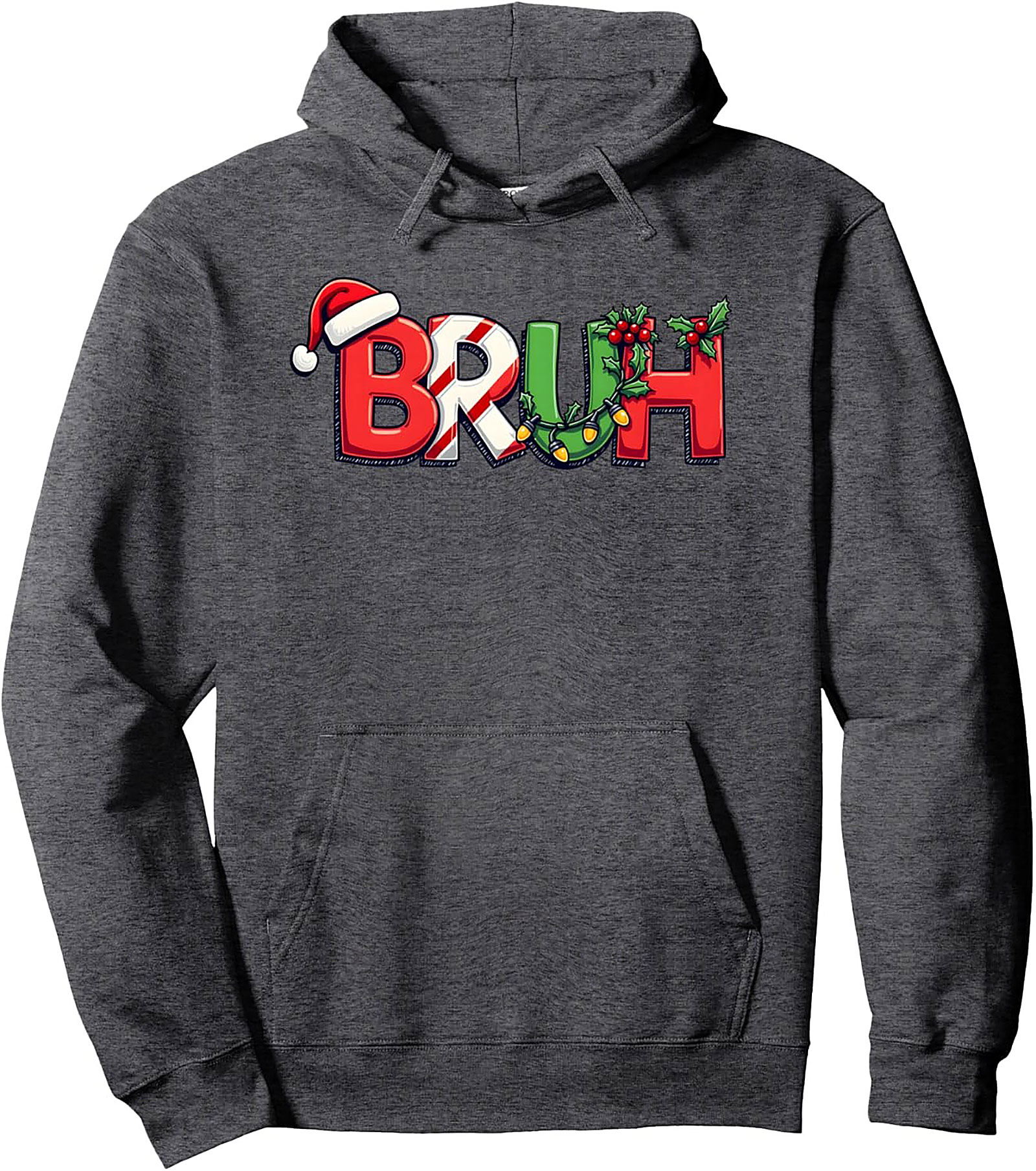 Funny Christmas Bruh Hoodie Holiday Pullover Gift
