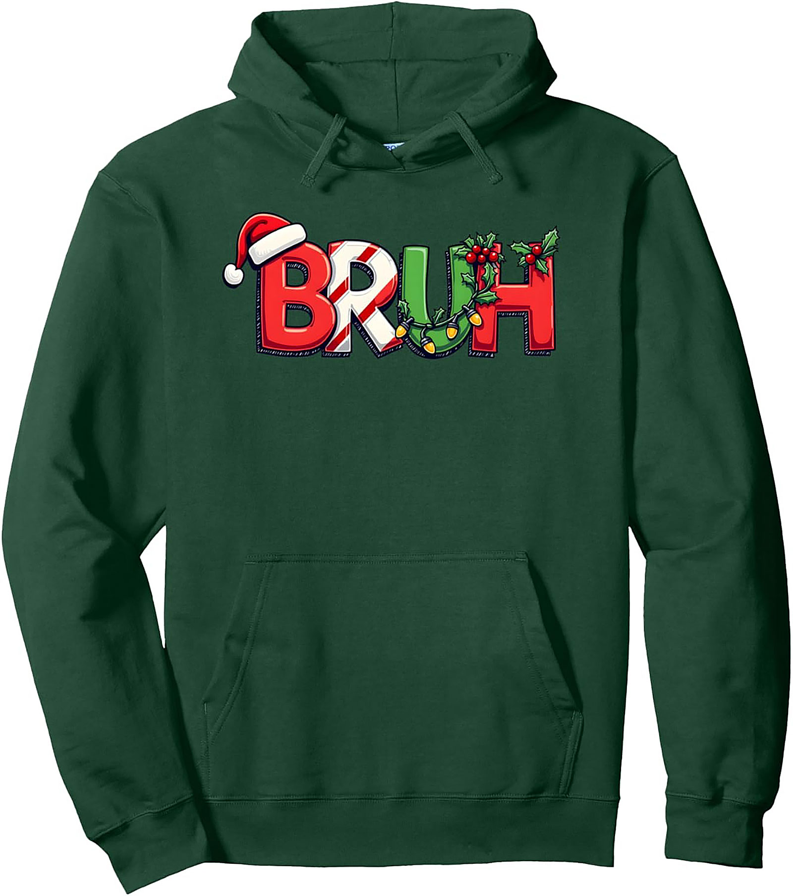 Funny Christmas Bruh Hoodie Holiday Pullover Gift