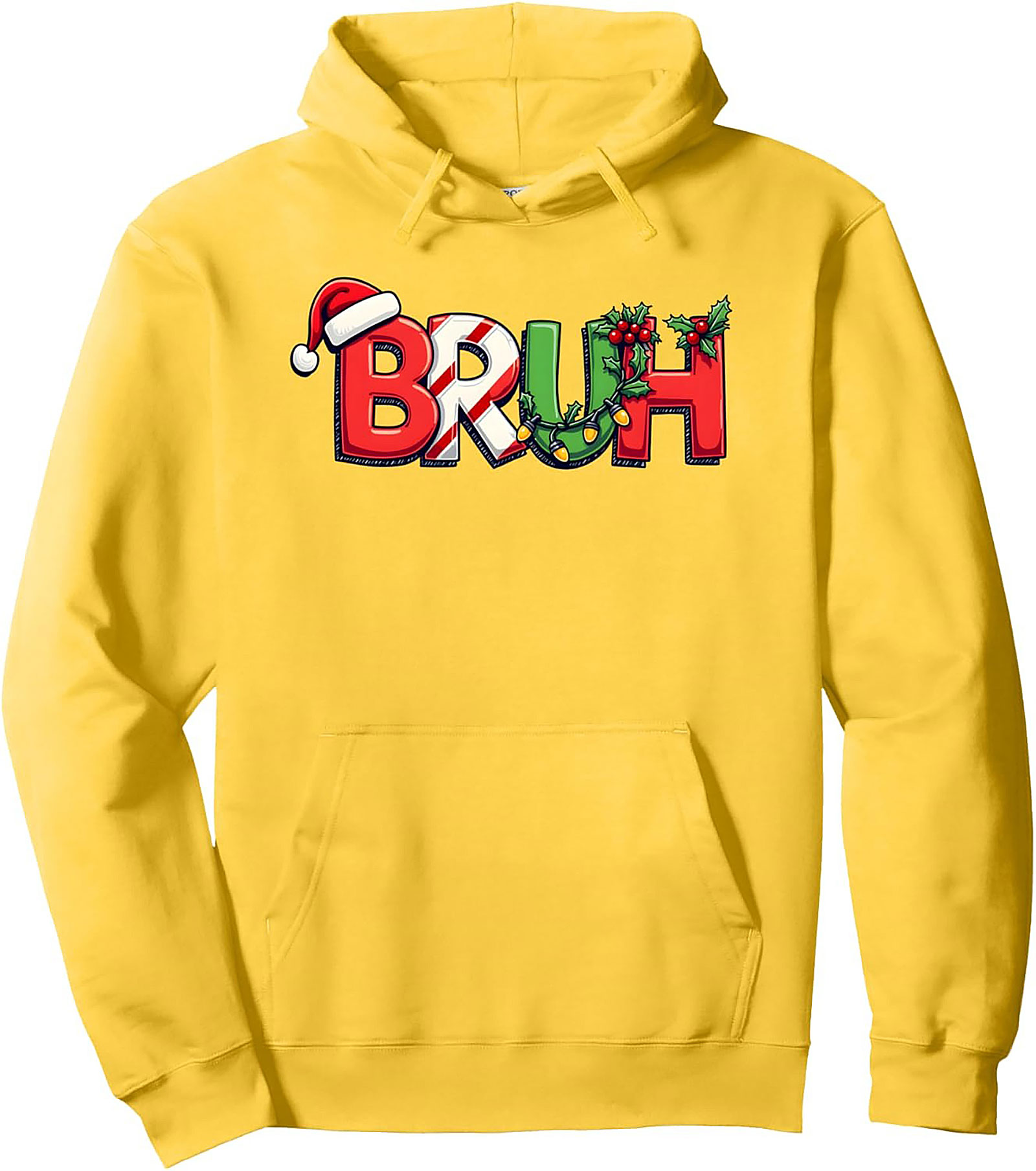 Funny Christmas Bruh Hoodie Holiday Pullover Gift
