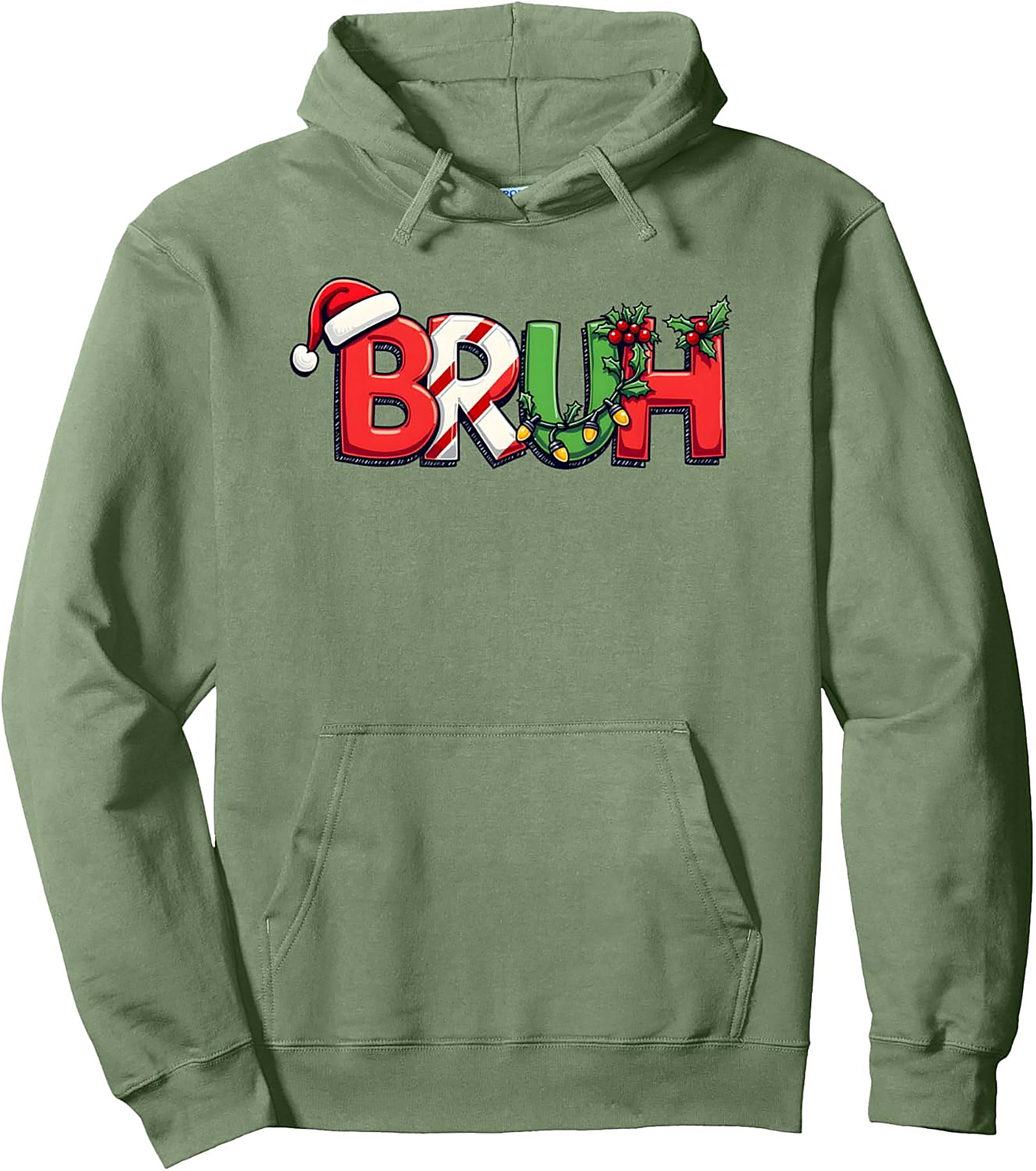 Funny Christmas Bruh Hoodie Holiday Pullover Gift