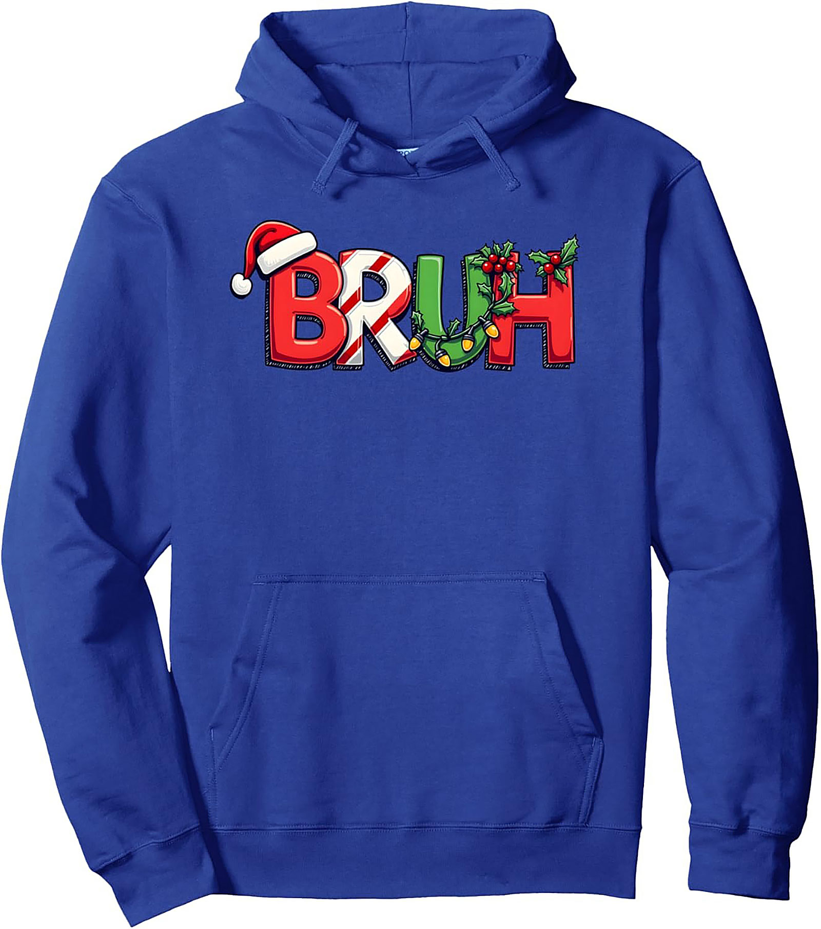 Funny Christmas Bruh Hoodie Holiday Pullover Gift
