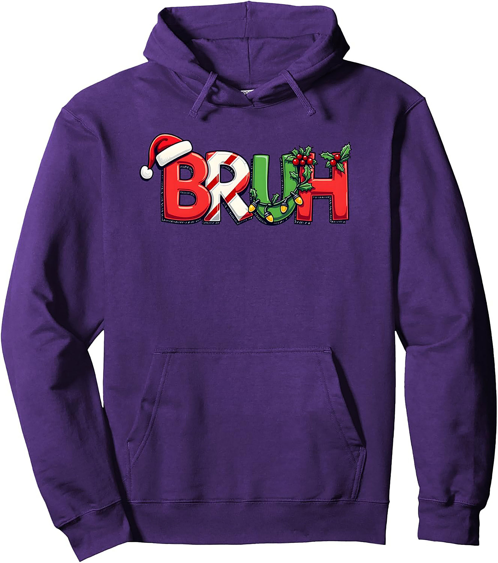 Funny Christmas Bruh Hoodie Holiday Pullover Gift