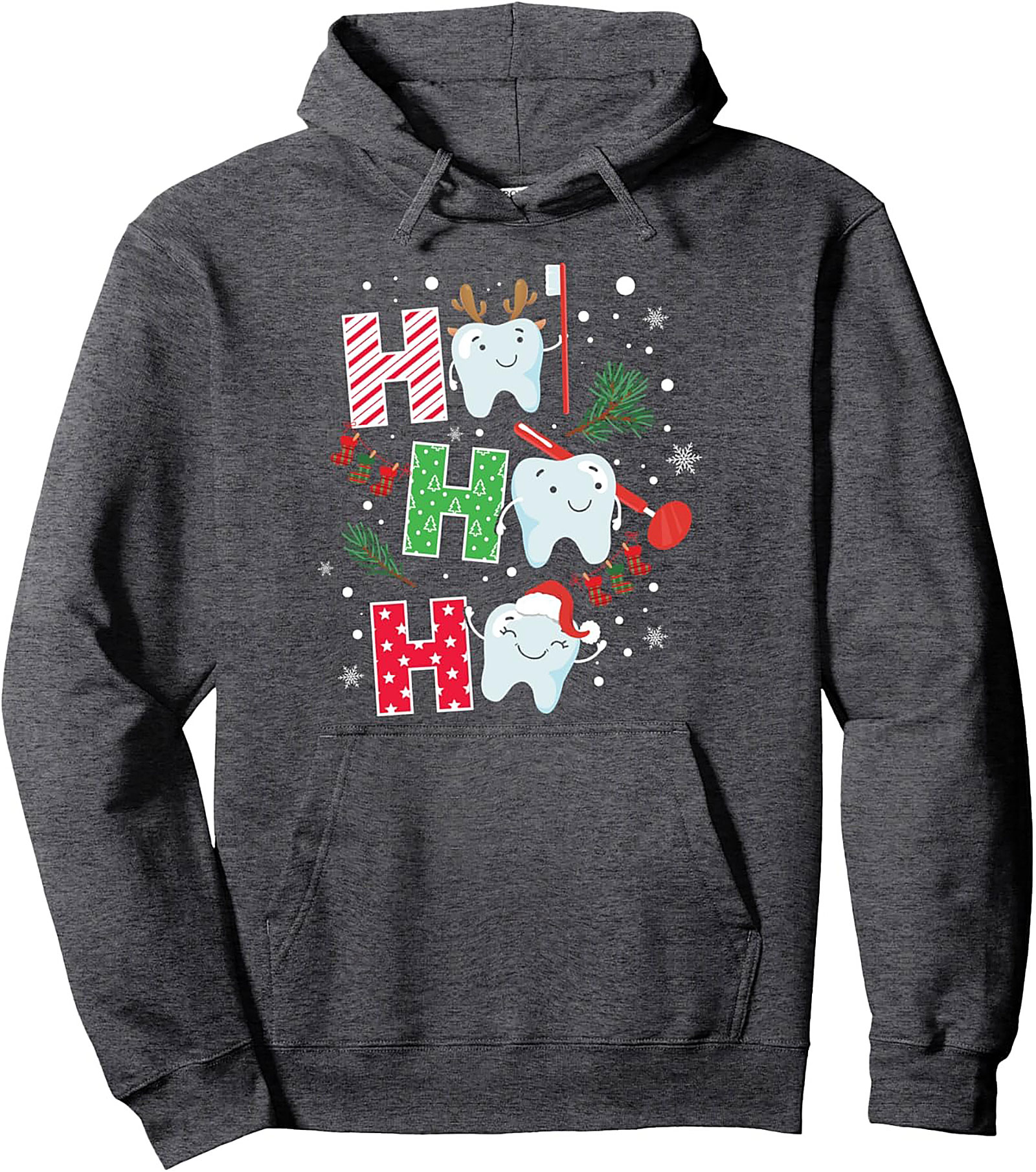 Ho Ho Teeth Dentist Christmas Pullover Hoodie Funny Gift