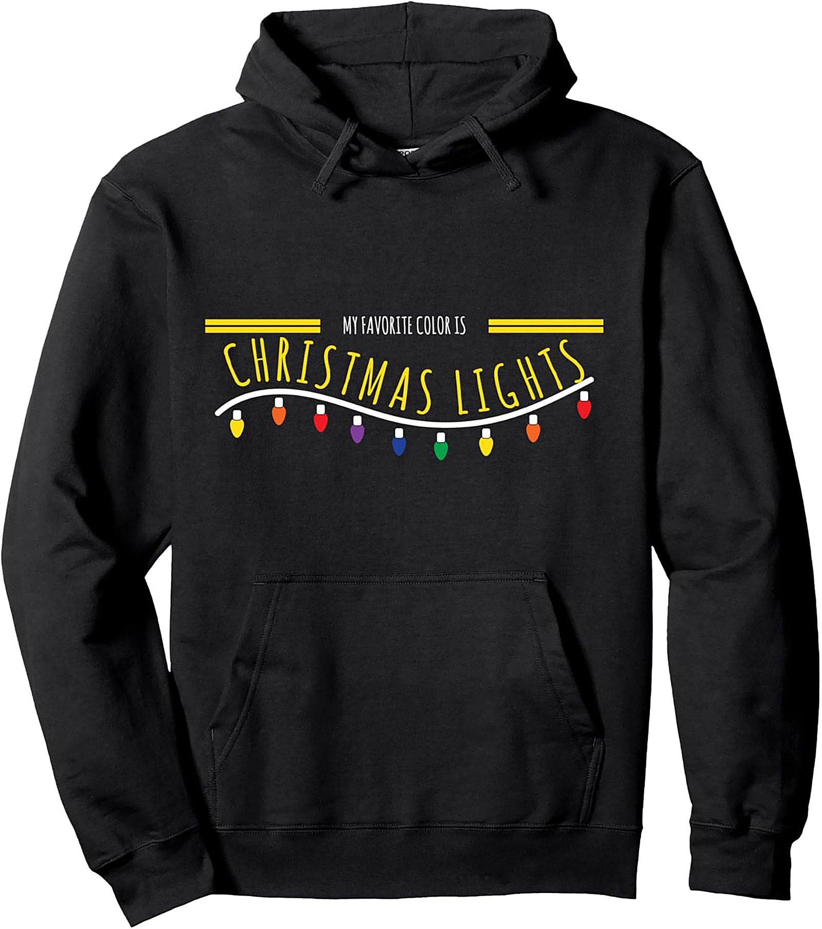 Festive Christmas Lights Pullover Hoodie Gift Idea
