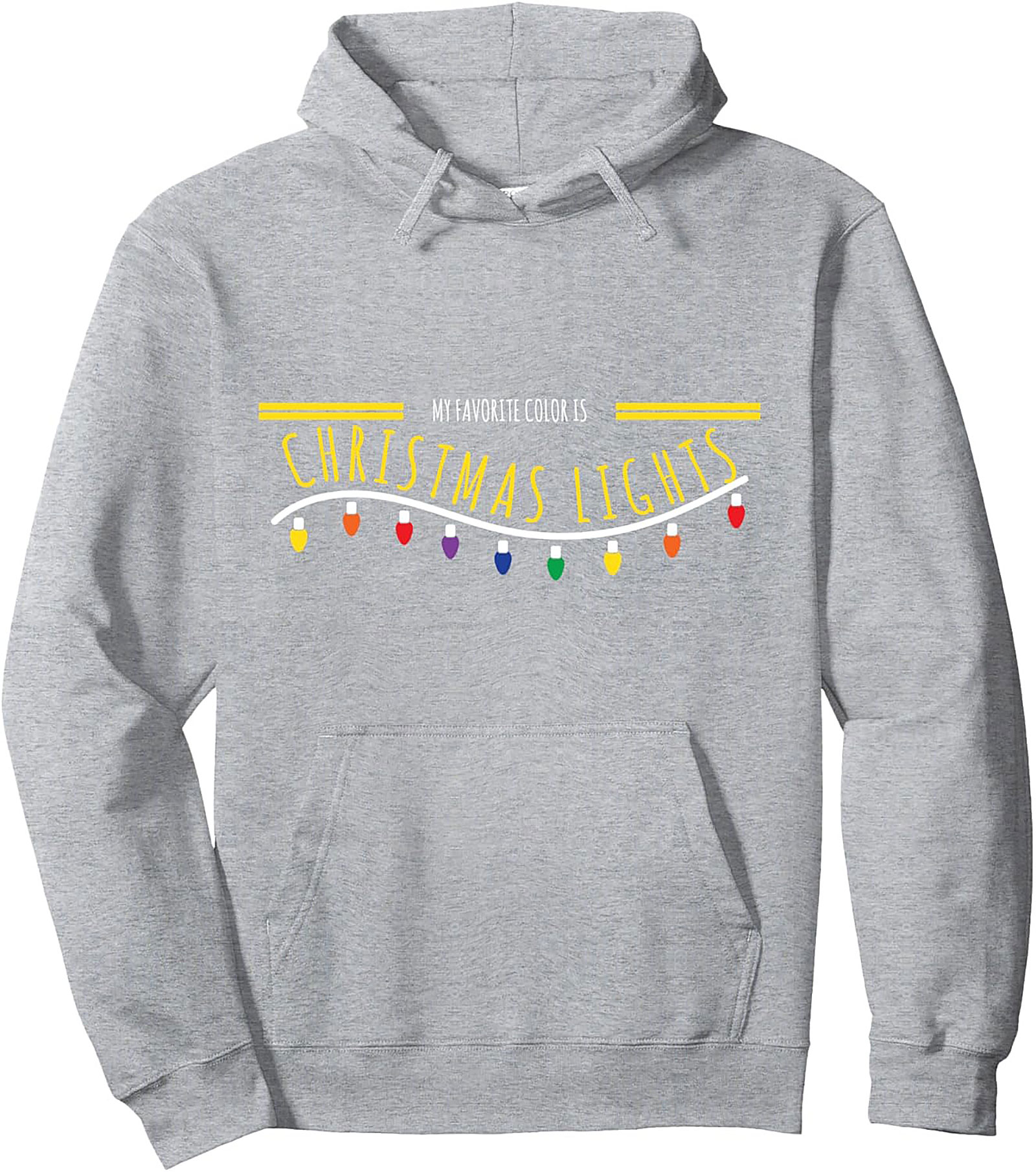 Festive Christmas Lights Pullover Hoodie Gift Idea