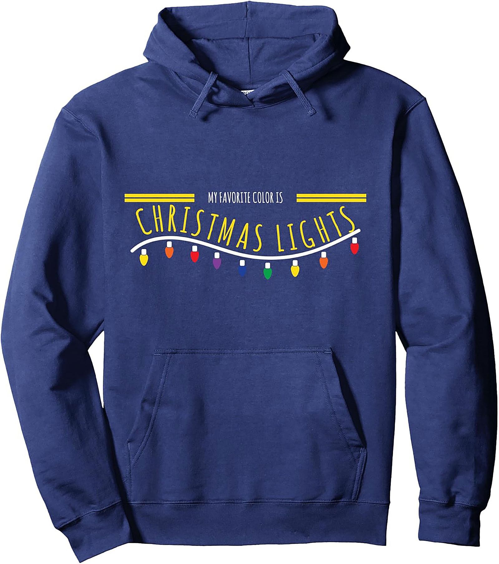 Festive Christmas Lights Pullover Hoodie Gift Idea