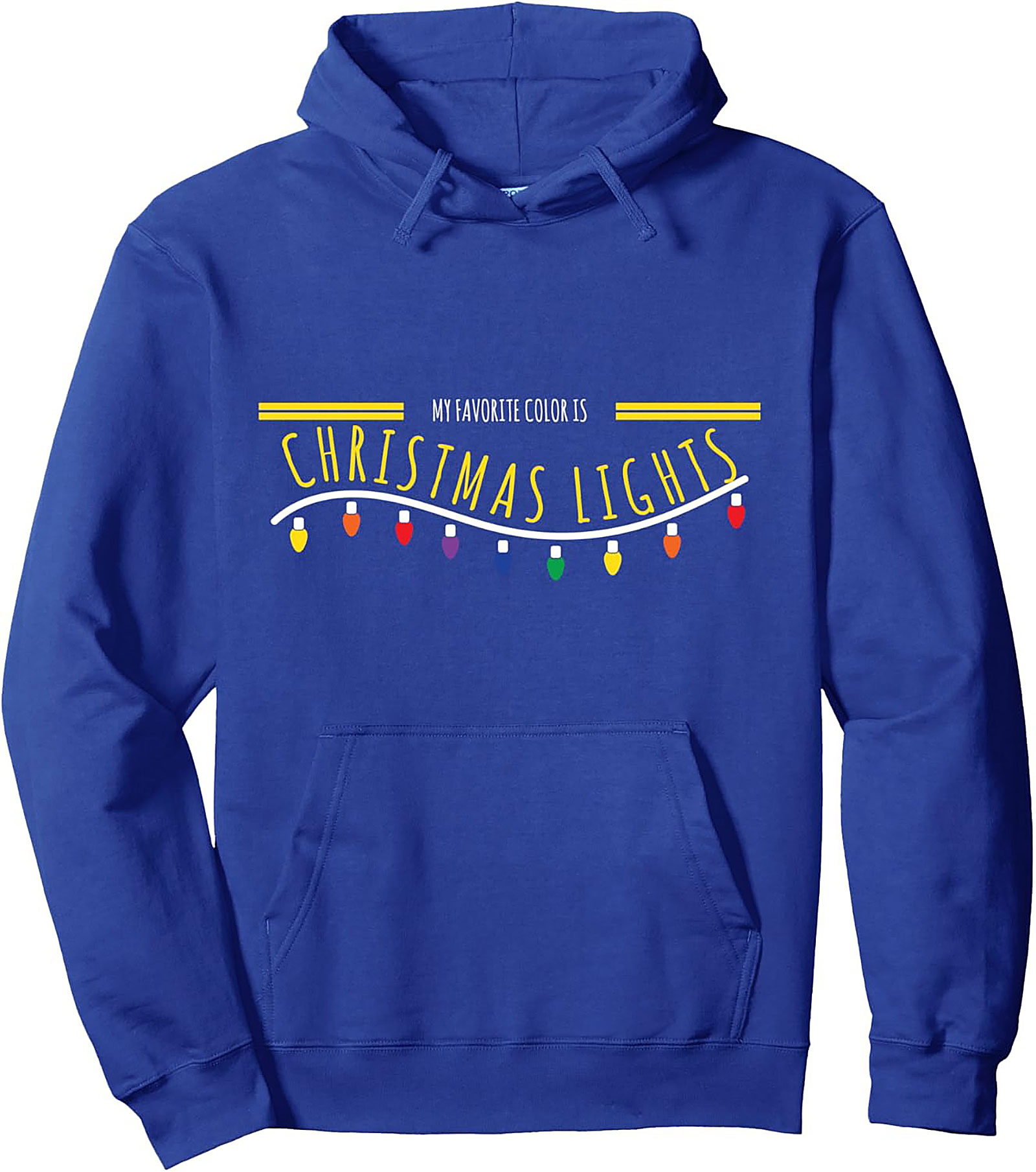 Festive Christmas Lights Pullover Hoodie Gift Idea