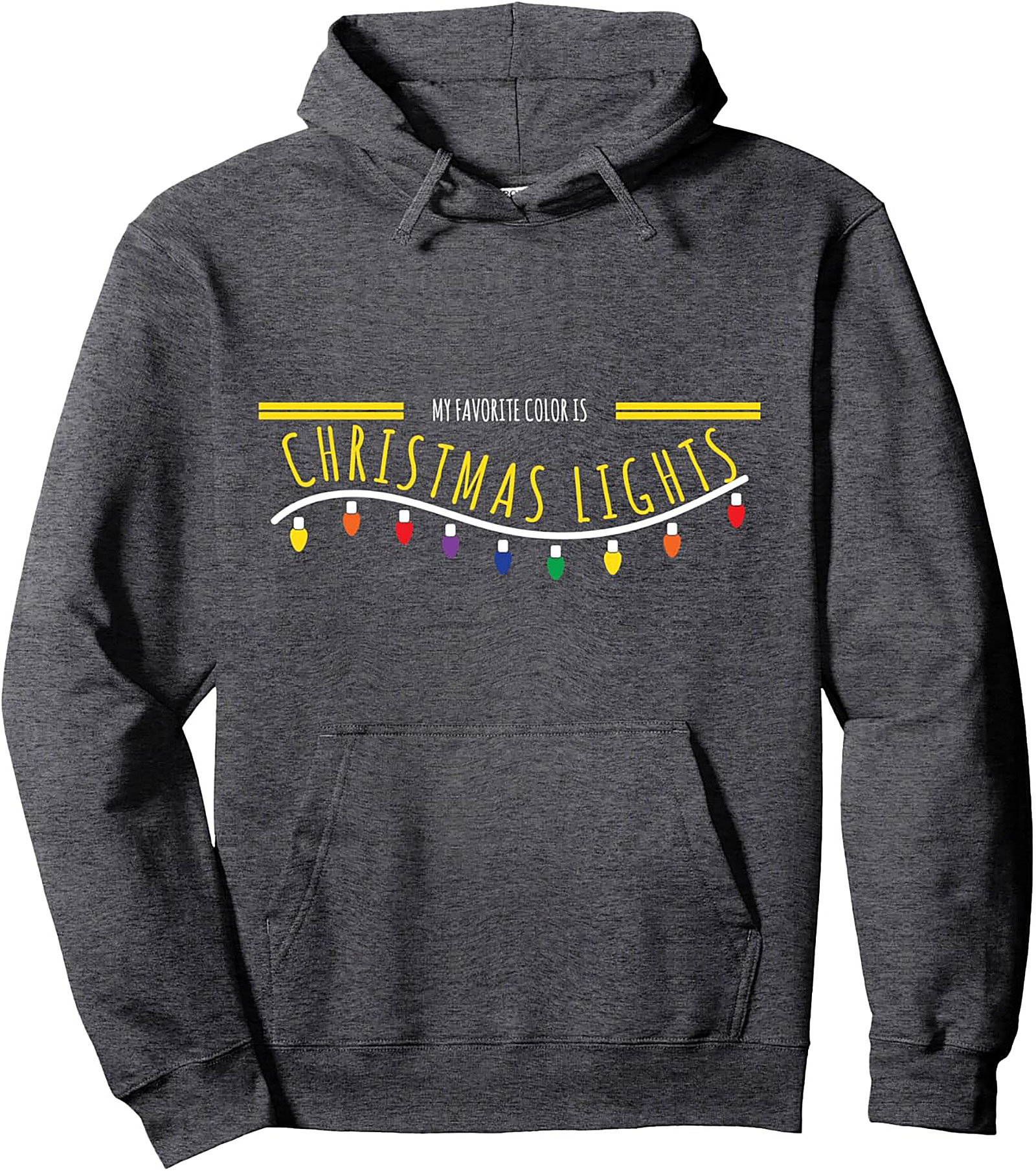 Festive Christmas Lights Pullover Hoodie Gift Idea