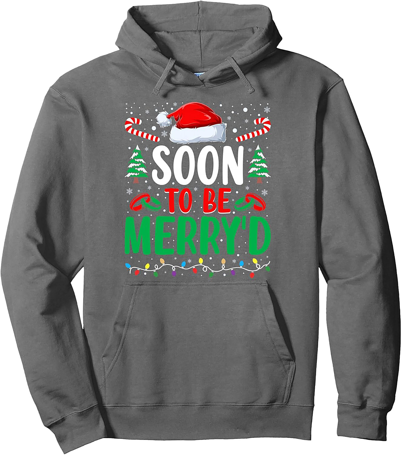 Soon To Be Merry'd Engaged Christmas Graphic Hoodie