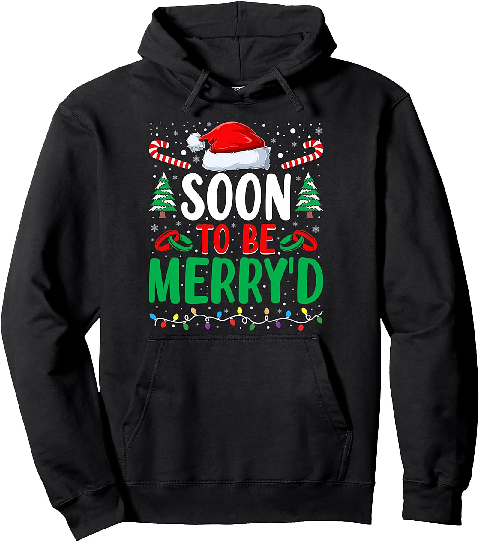Soon To Be Merry'd Engaged Christmas Graphic Hoodie