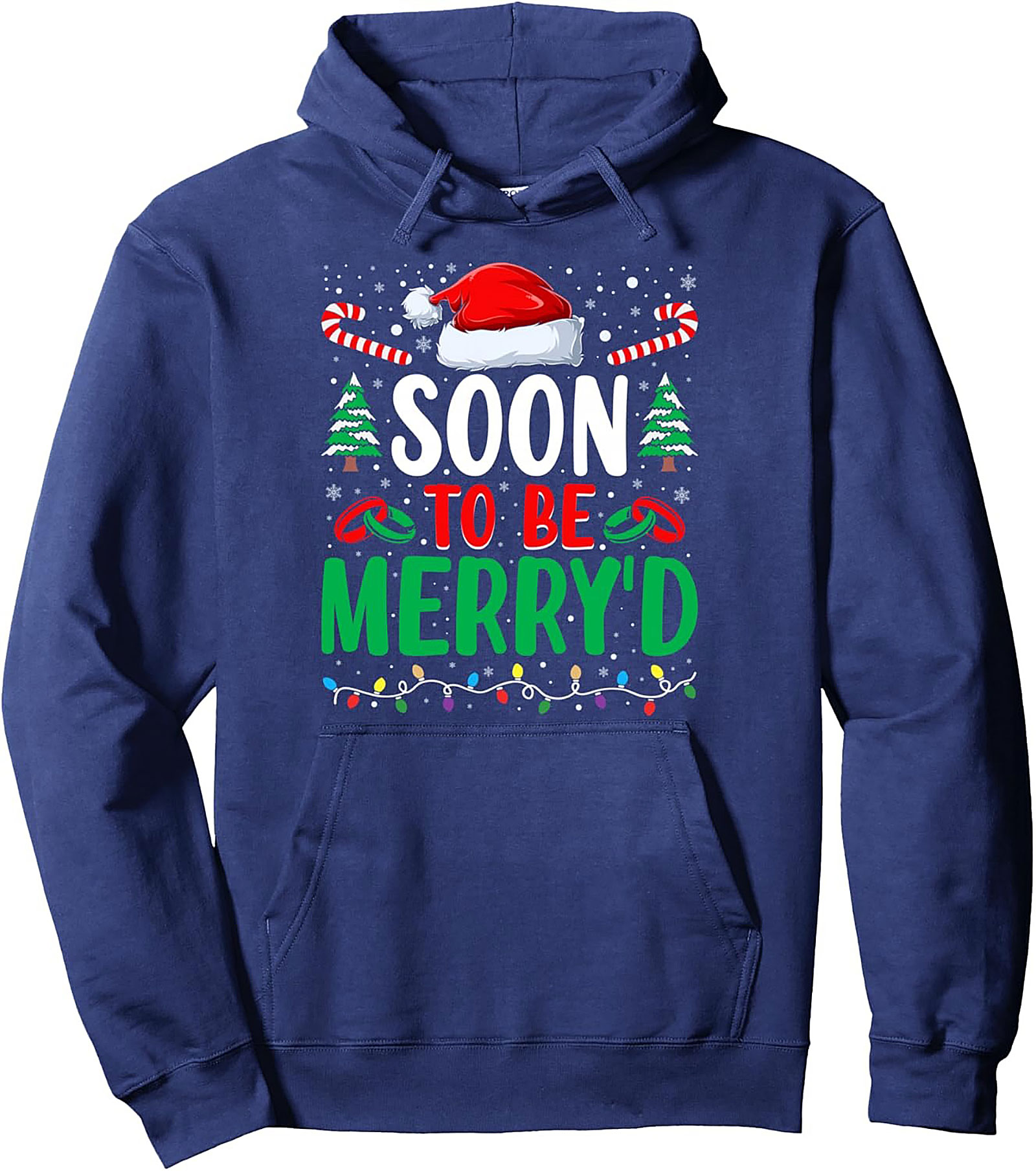 Soon To Be Merry'd Engaged Christmas Graphic Hoodie