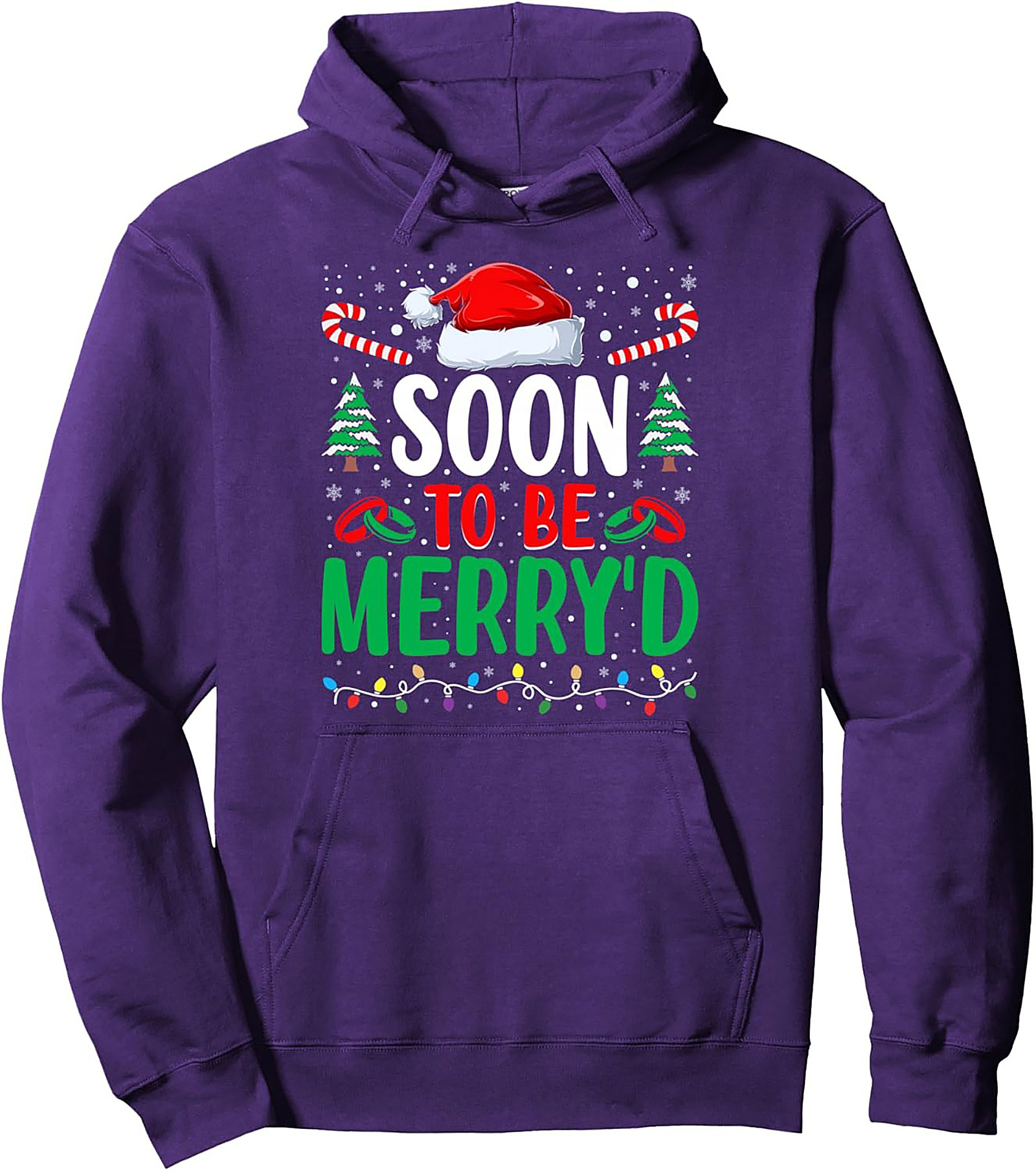 Soon To Be Merry'd Engaged Christmas Graphic Hoodie