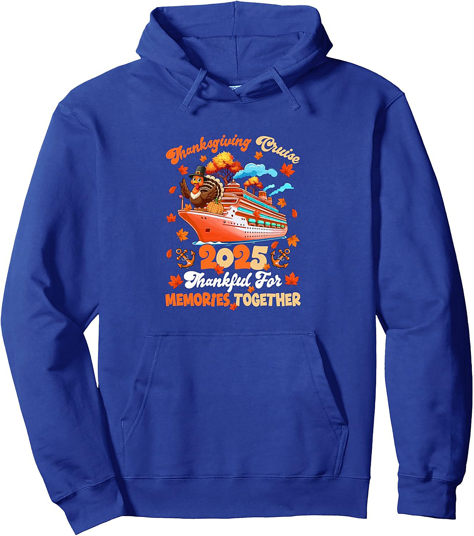 Thanksgiving Cruise 2025 Pullover Hoodie | Ship & Turkey