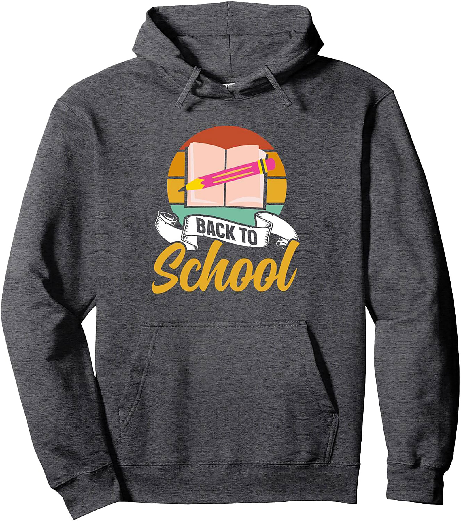 Retro Sunset Back to School Pullover Hoodie