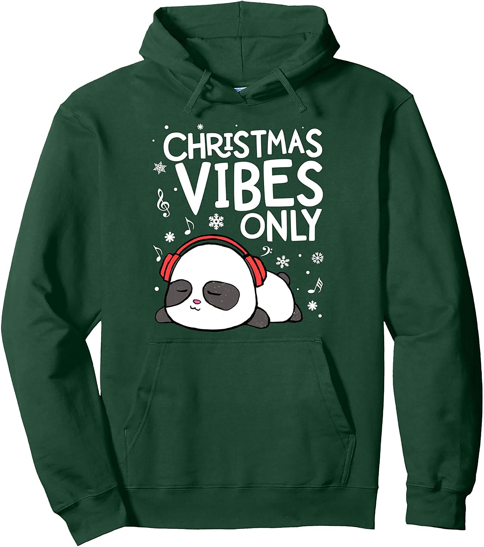 Christmas Vibes Panda Hoodie Unisex Pullover