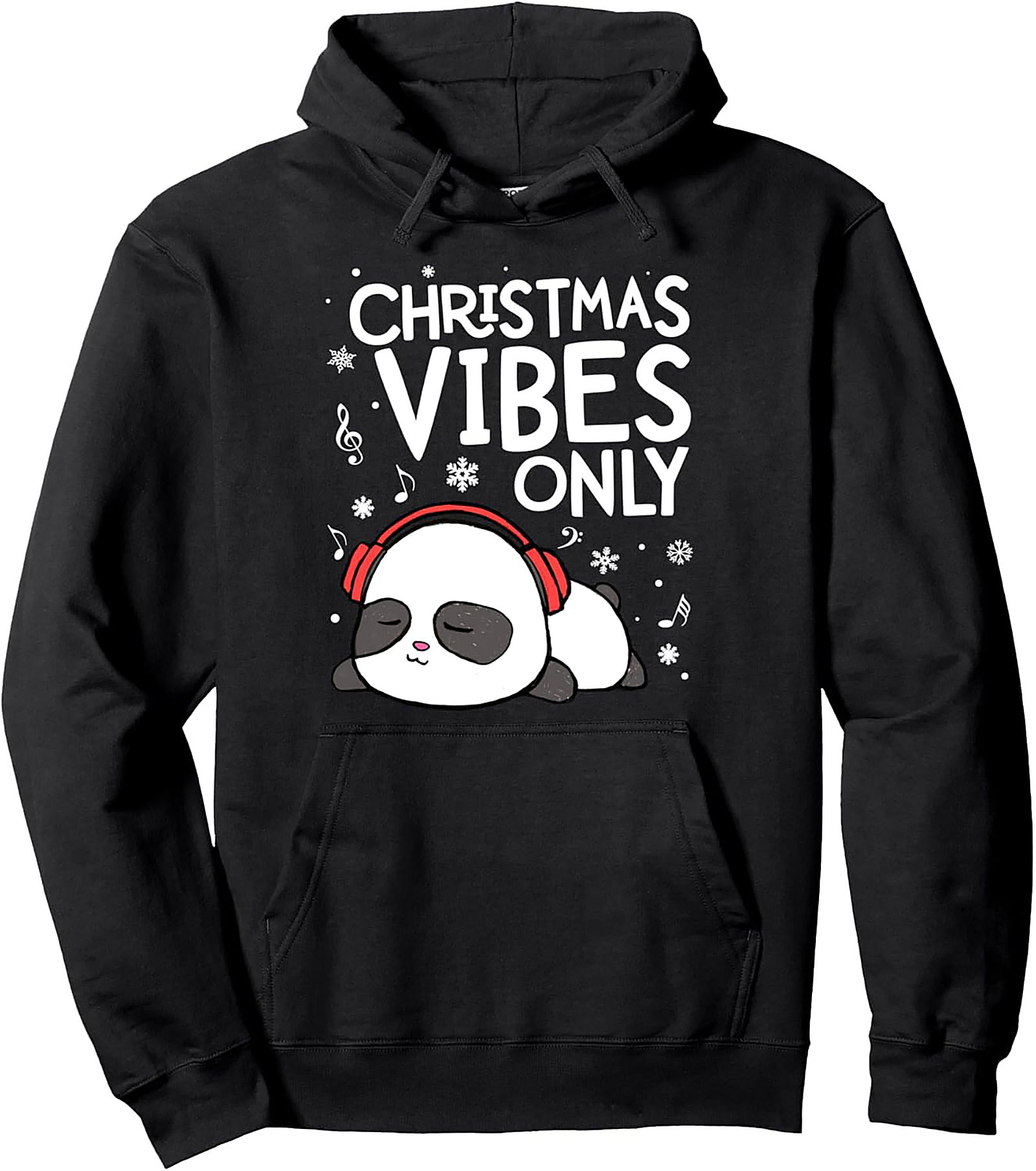 Christmas Vibes Panda Hoodie Unisex Pullover