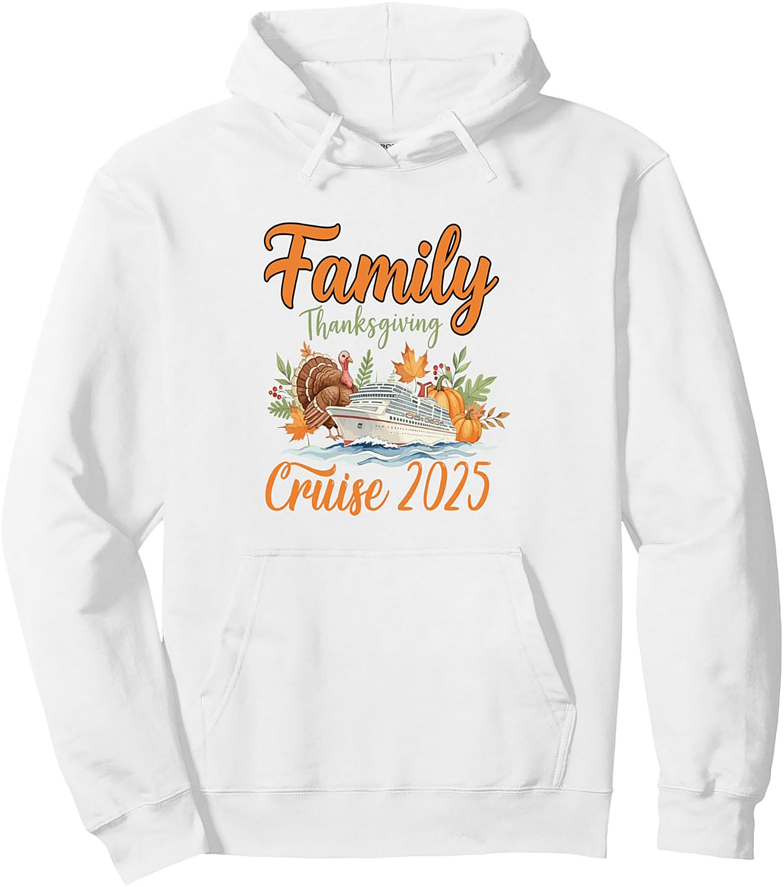 Family Thanksgiving Cruise 2025 Graphic Hoodie